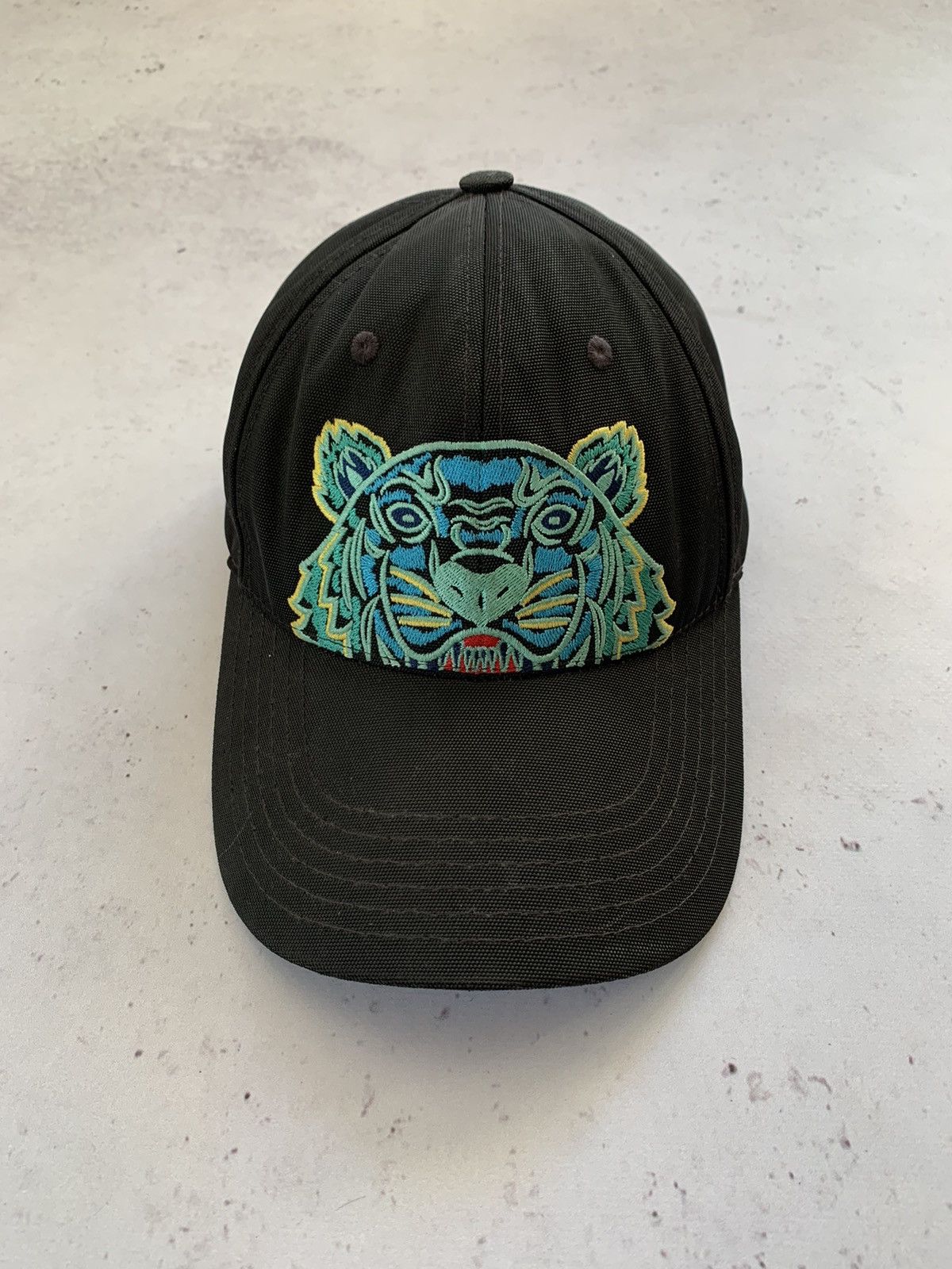 Designer Kenzo Tiger Embroidery Logo Black Cap Size ONE SIZE - 11 Thumbnail