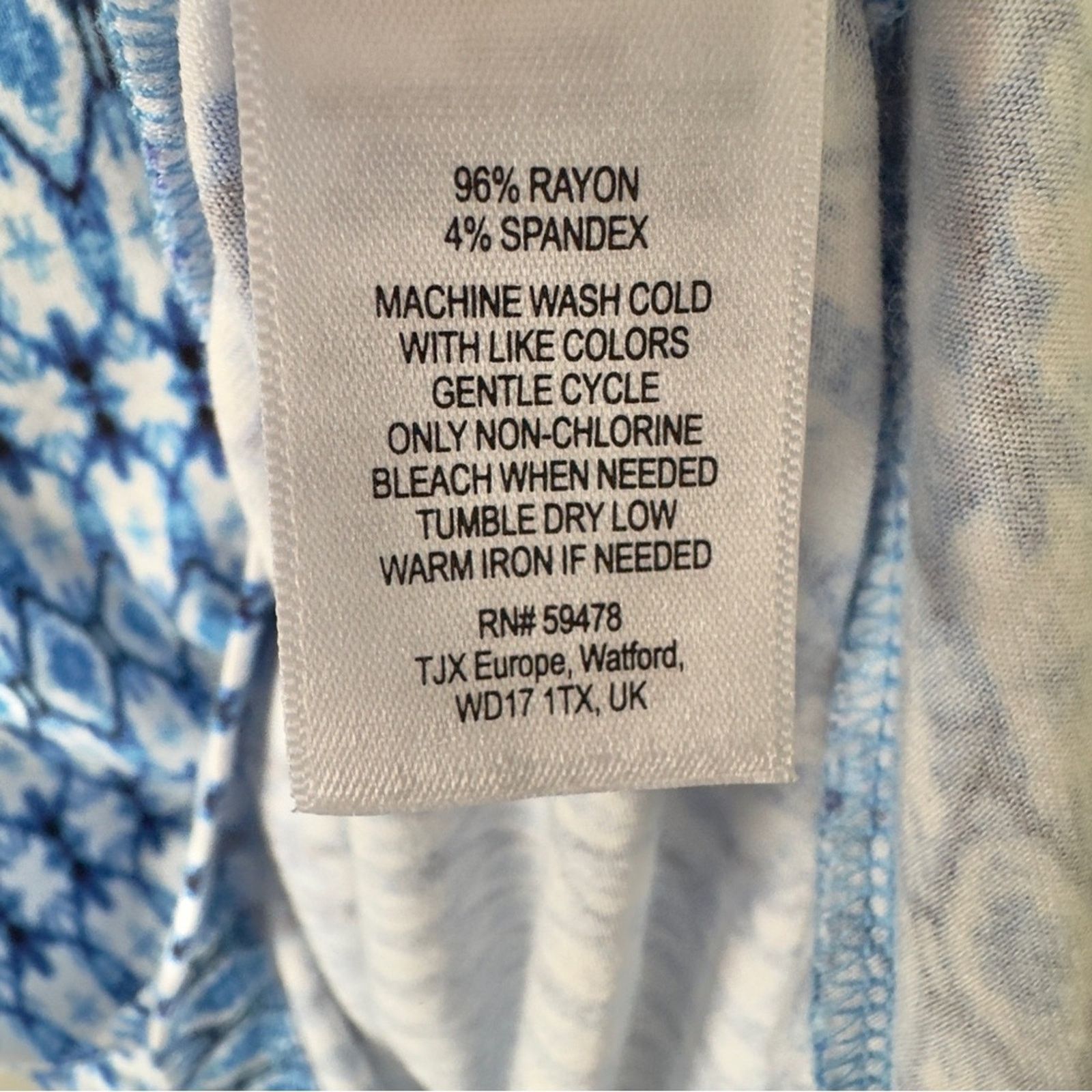Other Dakini Blue White Patterned Babydoll Dress Mini Knee Length Size S / US 4 / IT 40 - 8 Thumbnail