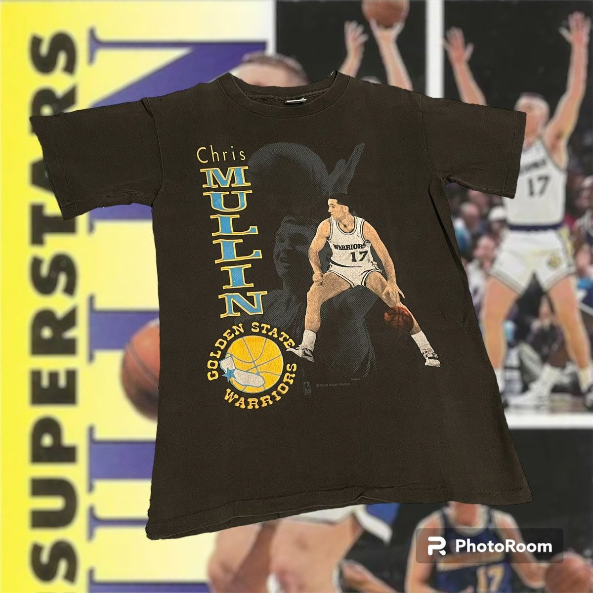NBA × Salem Sportswear × Vintage Vintage 1990s NBA Chris Mullin Golden State Warriors Tee Size US M / EU 48-50 / 2 - 1 Thumbnail