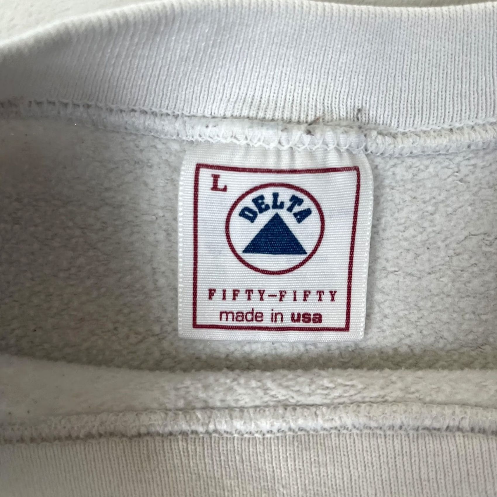 Delta VINTAGE Delta Sweatshirt Mens Large White Most Valuable Dad Sports Graphic Crew Neck Long Sleeve Pullover Size US L / EU 52-54 / 3 - 6 Thumbnail