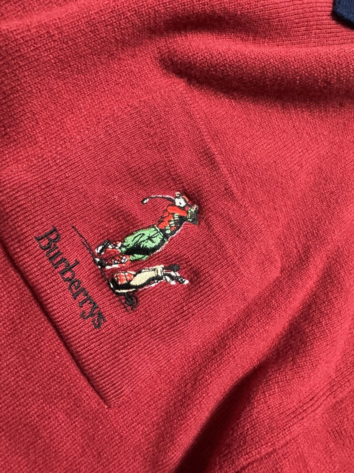 Burberry Burberrys Golf Vintage 90’s Polo Long Sleeve Sweater Wool Size US L / EU 52-54 / 3 - 5 Thumbnail