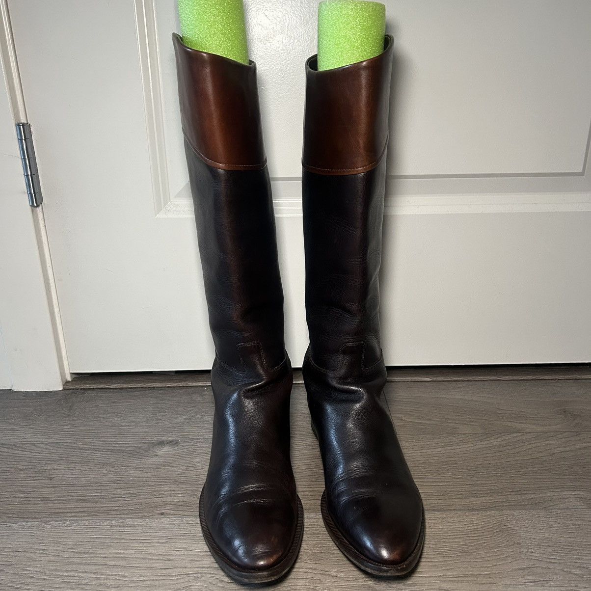 Hugo Boss Hugo Boss Dark and Light Brown Riding Boots EU 38.5 / US 8.5 Size US 8.5 / IT 38.5 - 7 Thumbnail