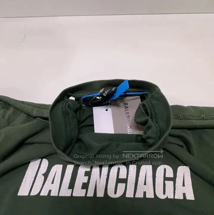 Balenciaga Balenciaga SS22 Destroyed Green Graphic T. Size US S / EU 44-46 / 1 - 2 Thumbnail