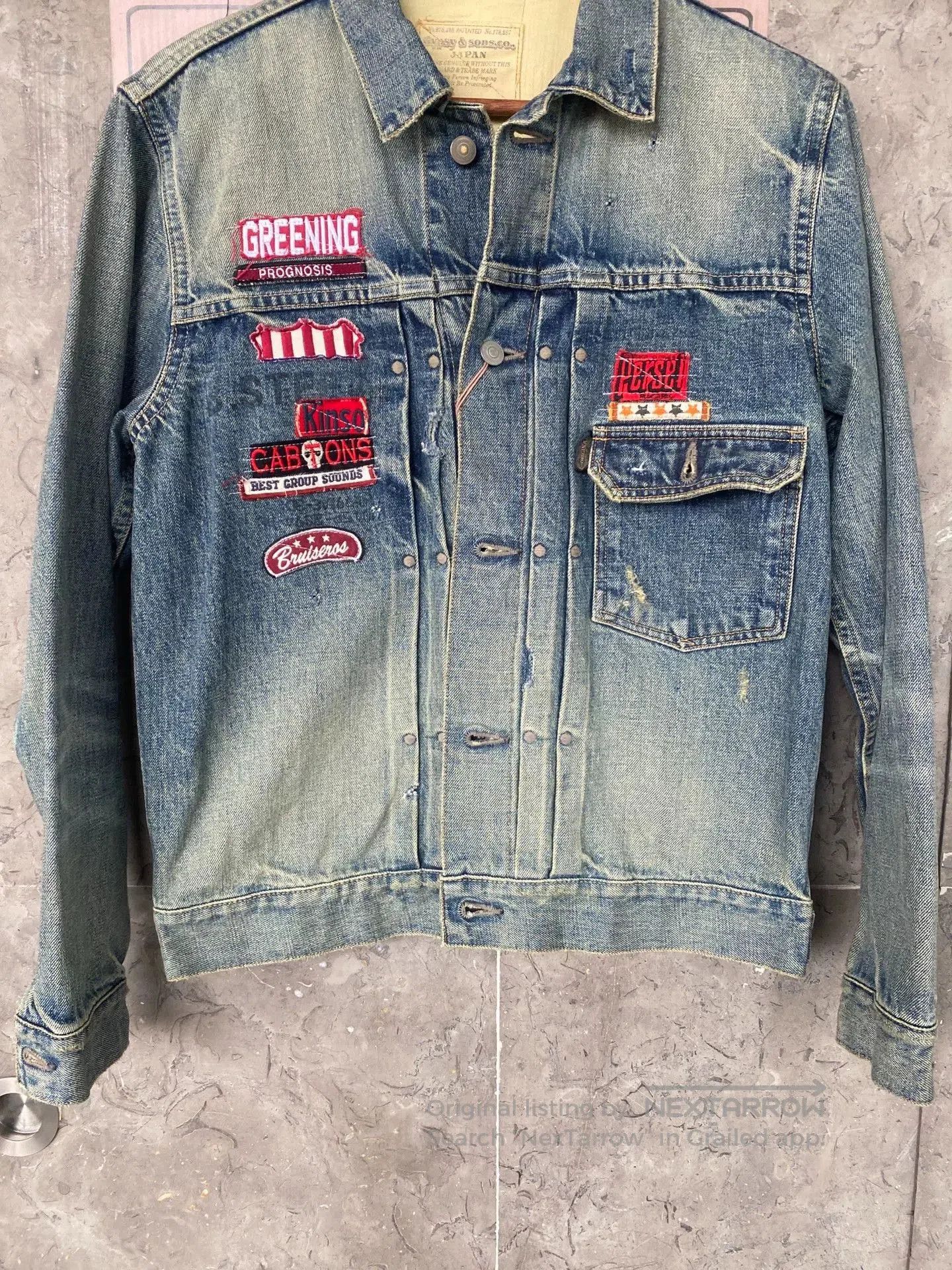 Gypsy Gypsy&sons Heavy Washed Distressed Denim Jacket. Size US M / EU 48-50 / 2 - 1 Thumbnail