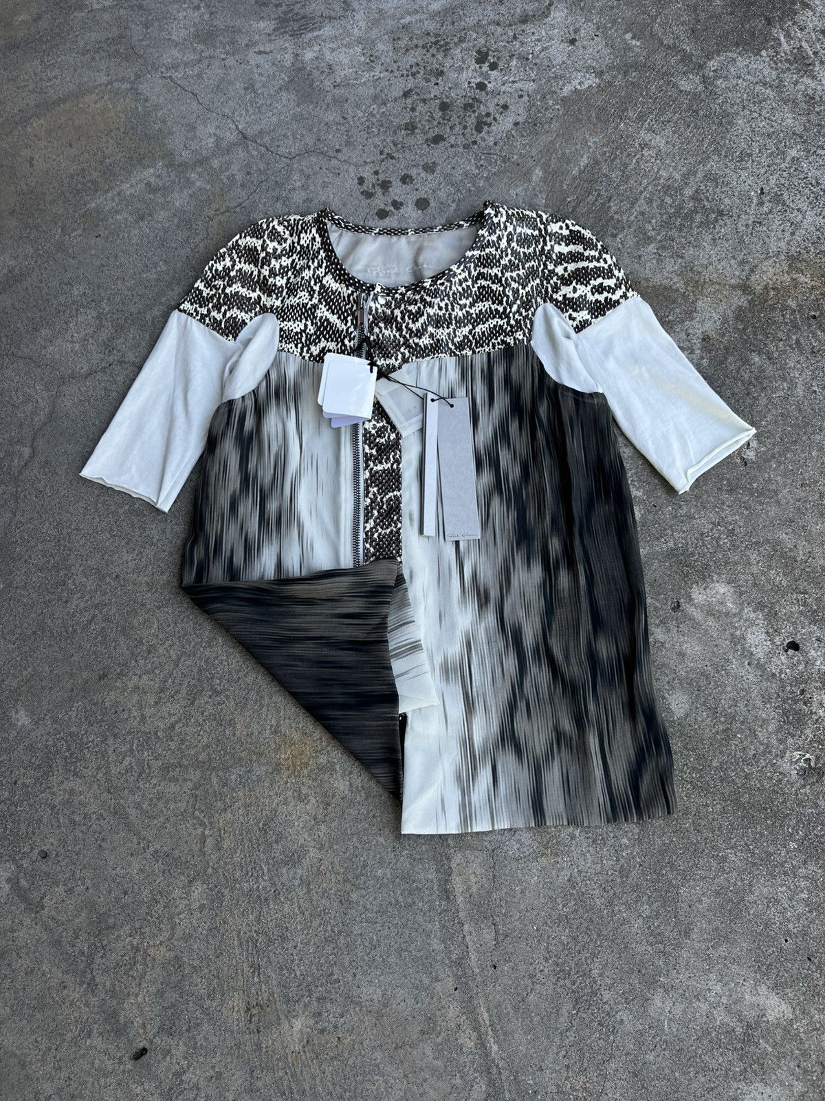 Rick Owens Rick Owens Sample Walrus SS17 Snake Leather Silk Blouse Size S / US 4 / IT 40 - 2 Thumbnail