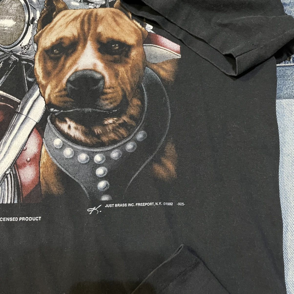 Harley Davidson × Vintage VTG 90s Easy Riders Pitbull Dog T shirt XL Size US XL / EU 56 / 4 - 4 Thumbnail