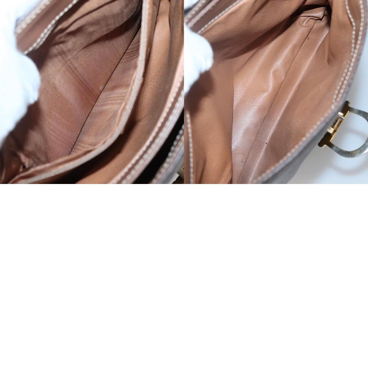 Celine CELINE Macadam Canvas Hand Bag Pvc Leather Brown Gold Size ONE SIZE - 12 Thumbnail