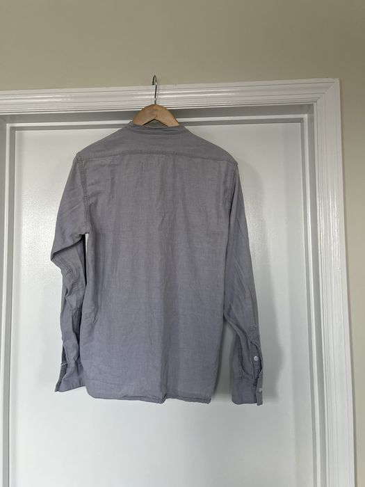 3sixteen Grey band collar shirt | Grailed