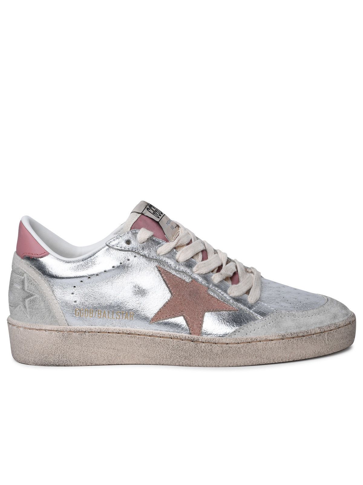 image of Golden Goose 'ball Star' Silver Leather Sneakers, Women's (Size 5)