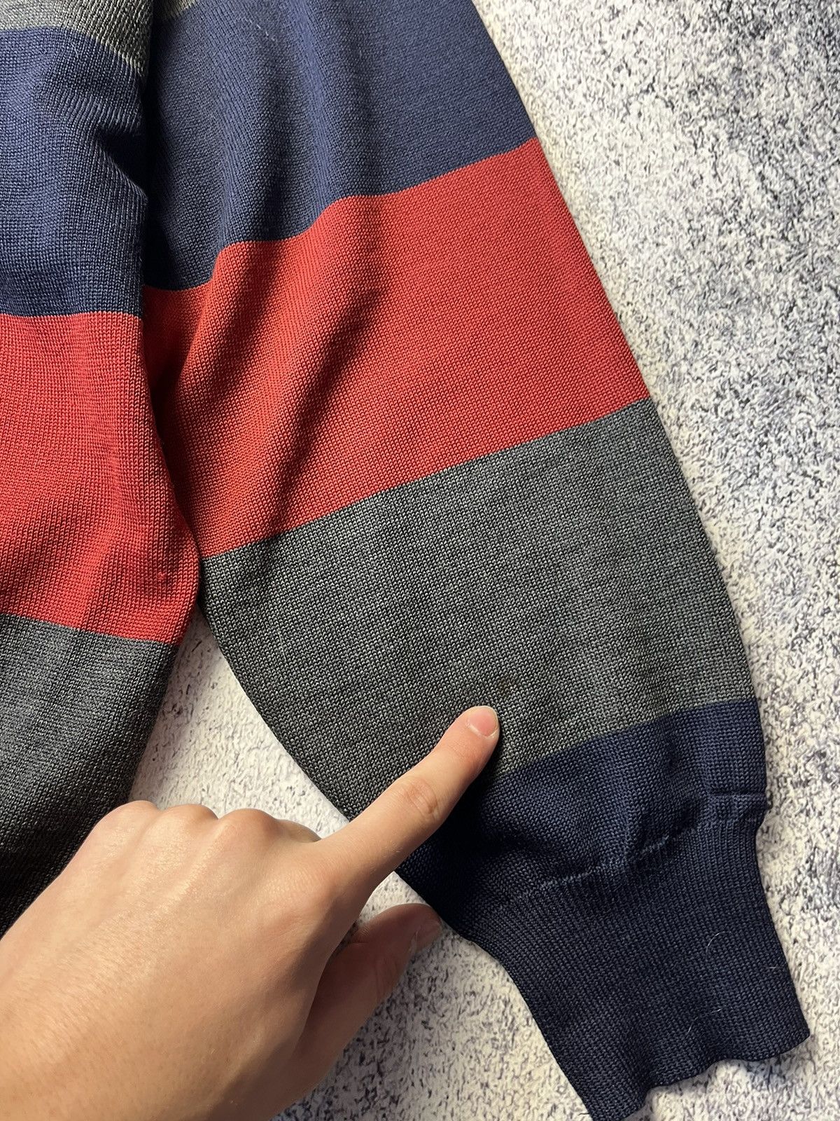 Lacoste Vintage Lacoste Polo Sweater Long sleeve Distressed Y2K Size US XL / EU 56 / 4 - 24 Thumbnail