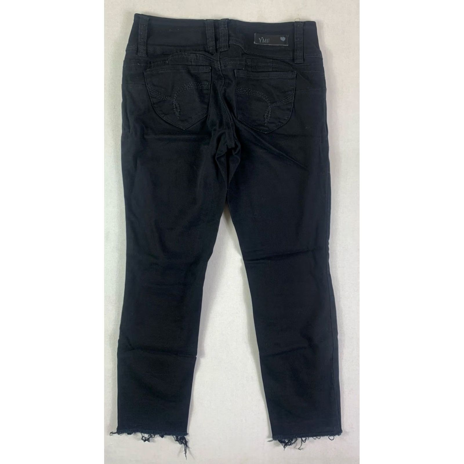 Vintage Womens YMI Jeans Capri WannaBettaButt Black Stretch Size 5 Size 26" / US 2 / IT 38 - 7 Thumbnail