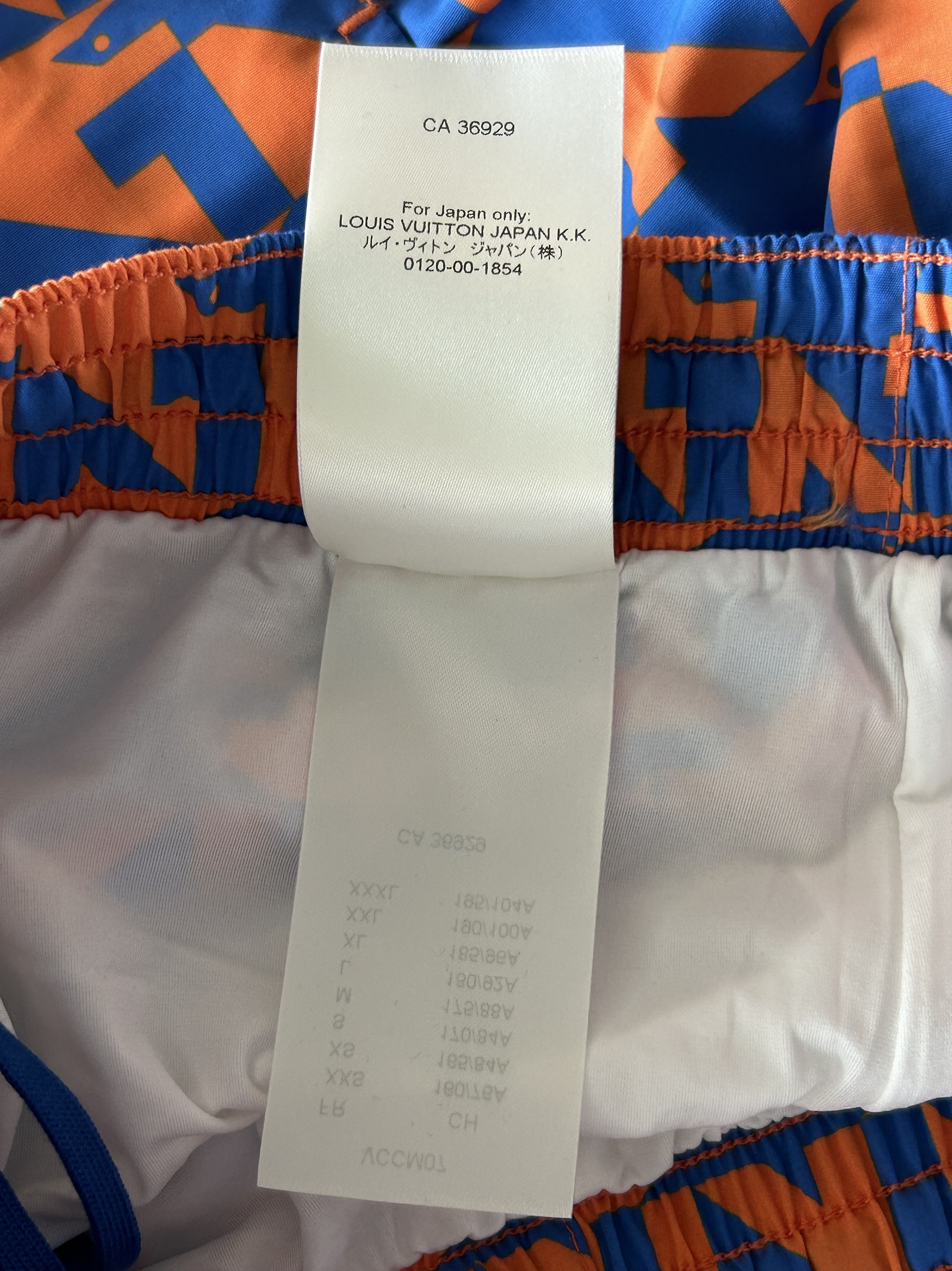 Louis Vuitton Louis Vuitton Blue & Orange Dove Print Swimshorts Size US 30 / EU 46 - 7 Thumbnail