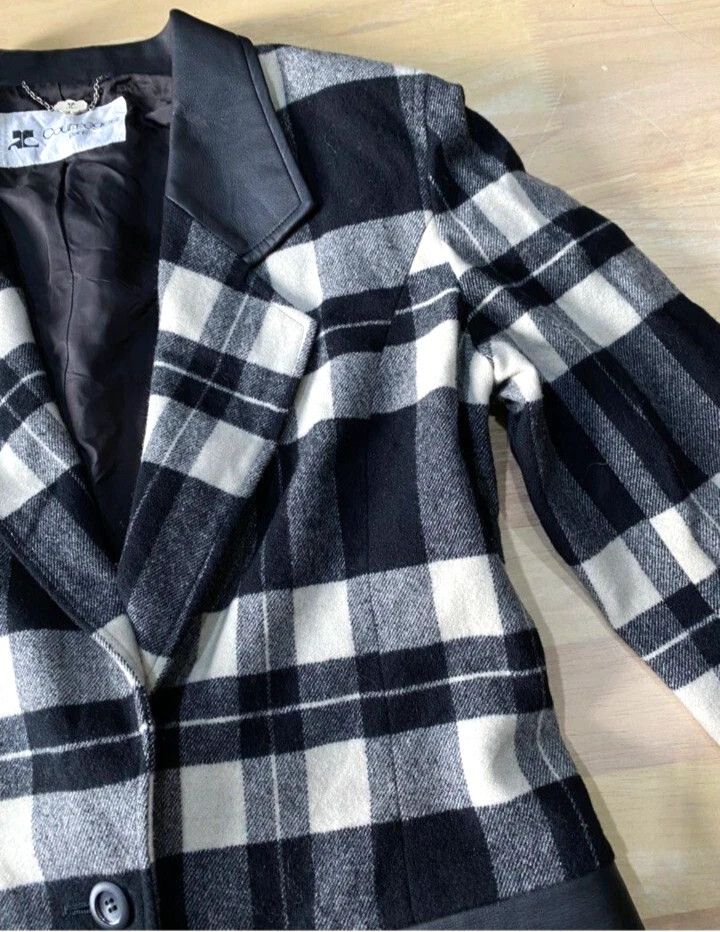 Courreges × Vintage COURREGES PARIS Women Plaid Jacket Size 9AR Retro Japan Size M / US 6-8 / IT 42-44 - 5 Thumbnail