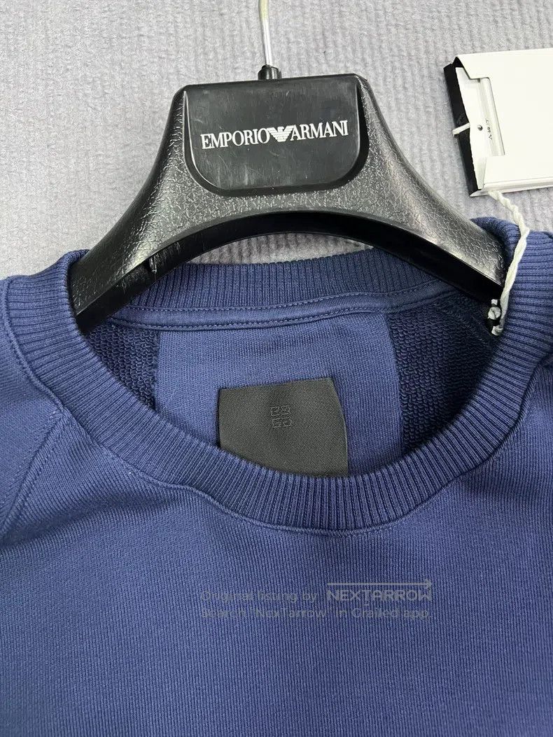 Givenchy Givenchy Embroidered Round Neck Hoodie Blue Size US L / EU 52-54 / 3 - 3 Thumbnail