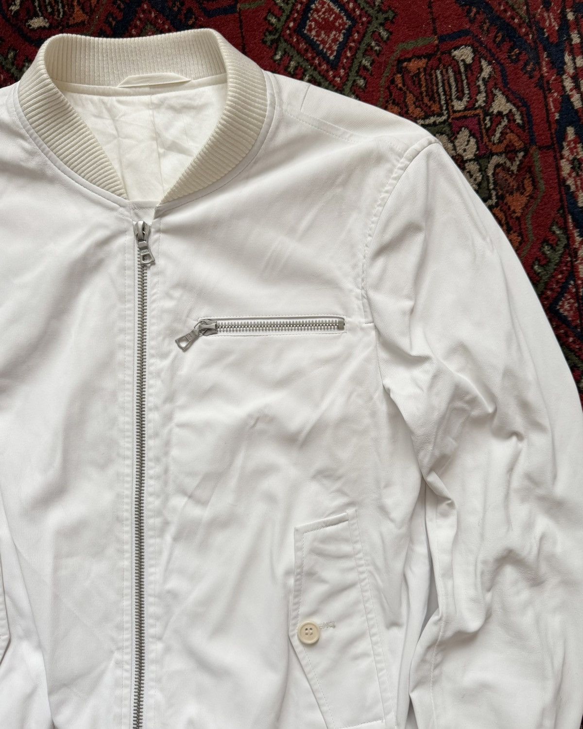 Dries Van Noten Dries van Noten waxed cropped zipper bomber Size US M / EU 48-50 / 2 - 2 Thumbnail