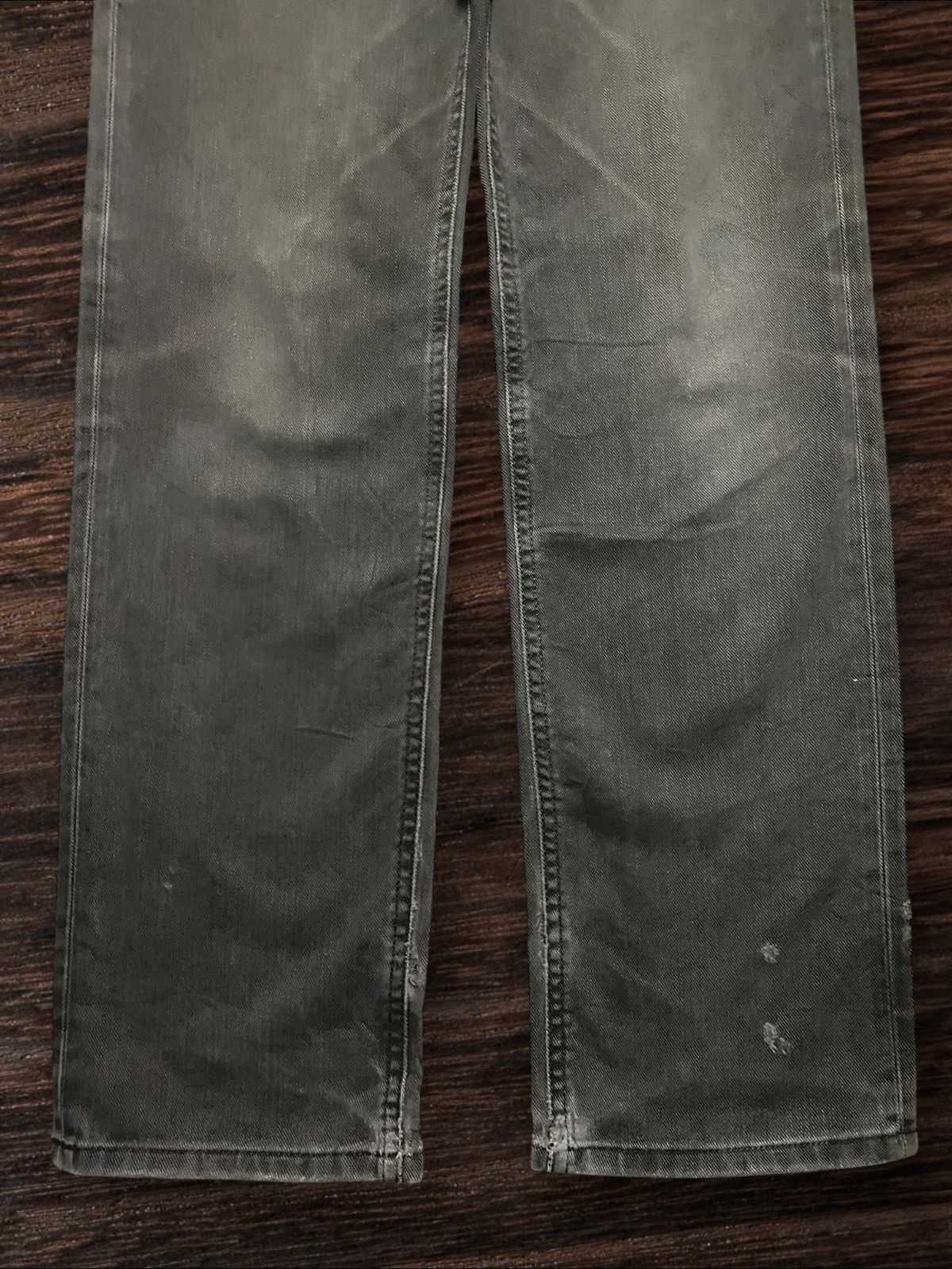 Lee Vintage Lee 4903 Grey Denim Distressed Slim Jeans Size US 30 / EU 46 - 5 Thumbnail