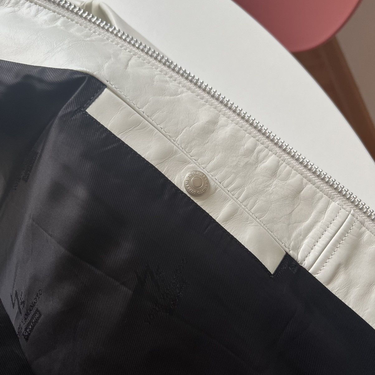 Supreme × Yohji Yamamoto Supreme Y’s by Yohji Yamamoto Leather Jacket White XL Bladee Size US XL / EU 56 / 4 - 15 Thumbnail