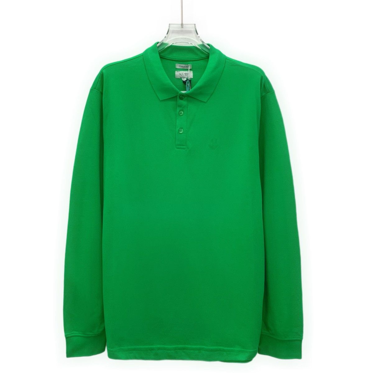 Armani Armani Green Cotton Collared Long Sleeve Polo Shirt K26WX Size US L / EU 52-54 / 3 - 1 Thumbnail
