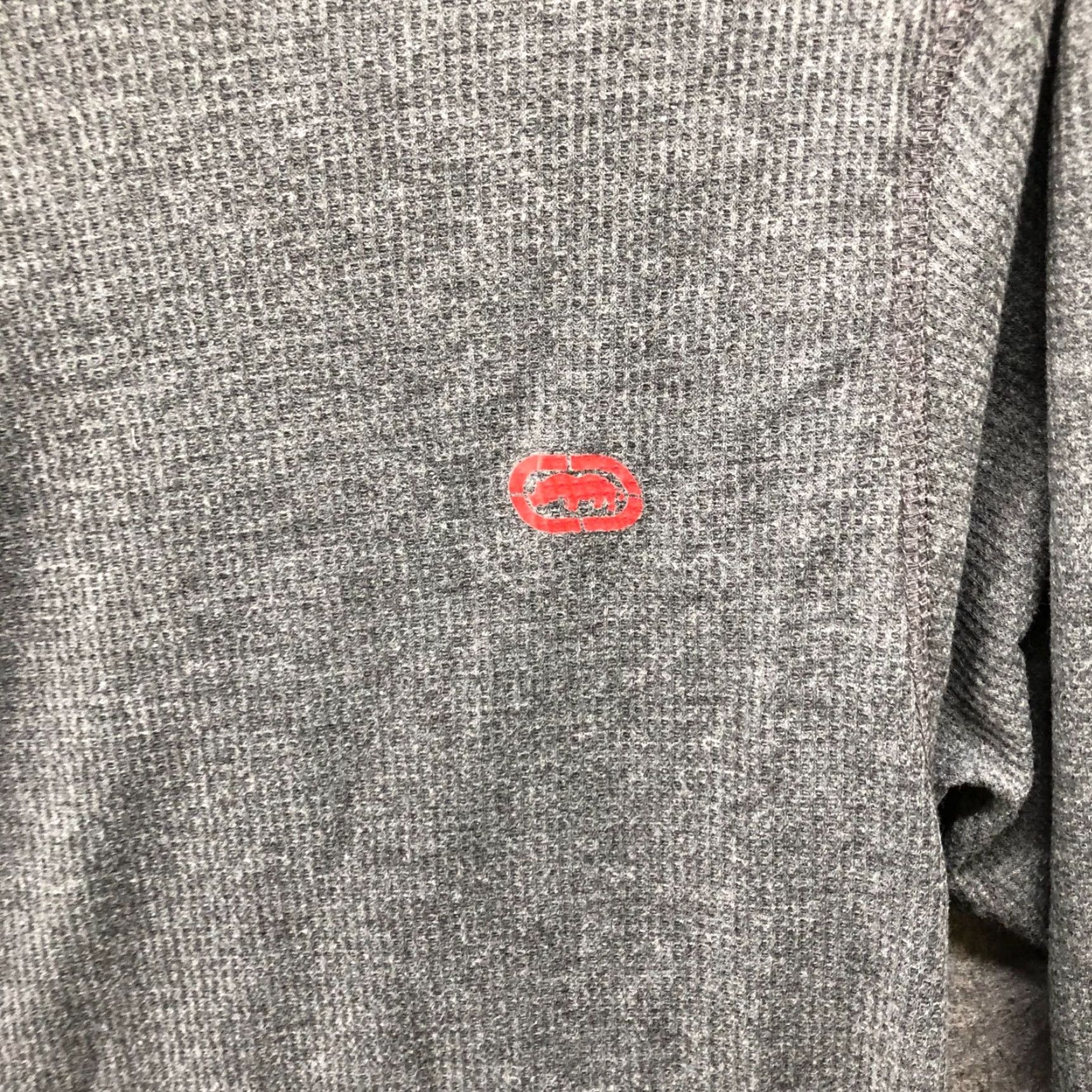 Ecko Unltd. Ecko Unltd. Thermal Long Sleeve Shirt Womens L Gray Crewneck Ruched Size L / US 10 / IT 46 - 5 Thumbnail