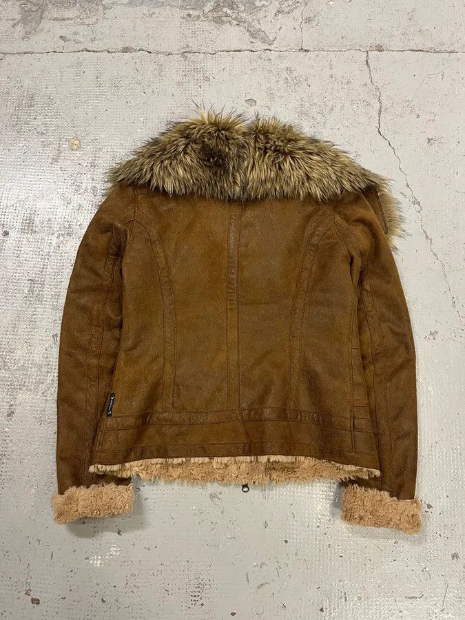Armani Armani Faux Fur Collar Brown Leather Jacket Size M / US 6-8 / IT 42-44 - 7 Thumbnail