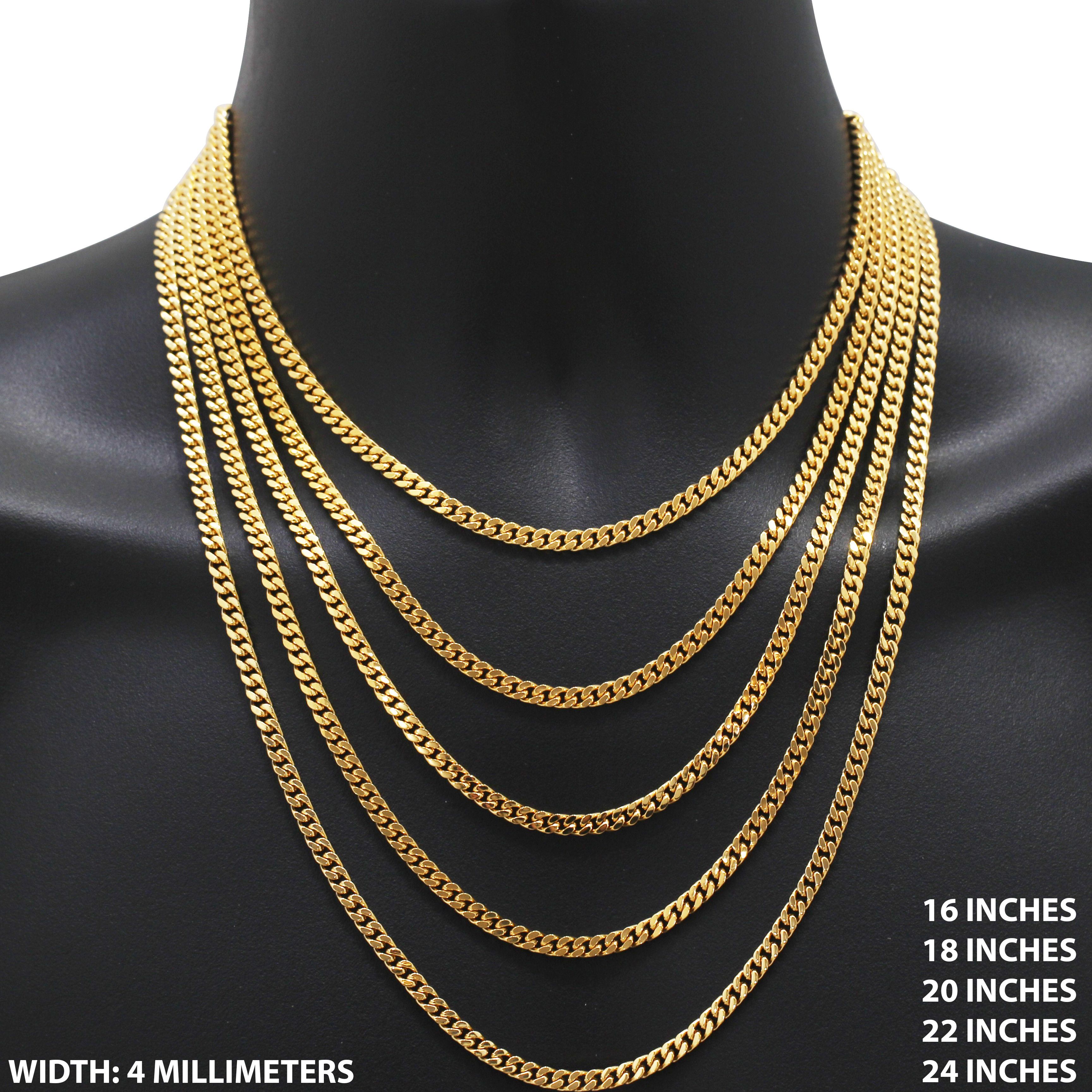 Other 316L SS 18k GP 4mm Miami Cuban Link Chain Necklace 24" Size ONE SIZE - 1 Thumbnail