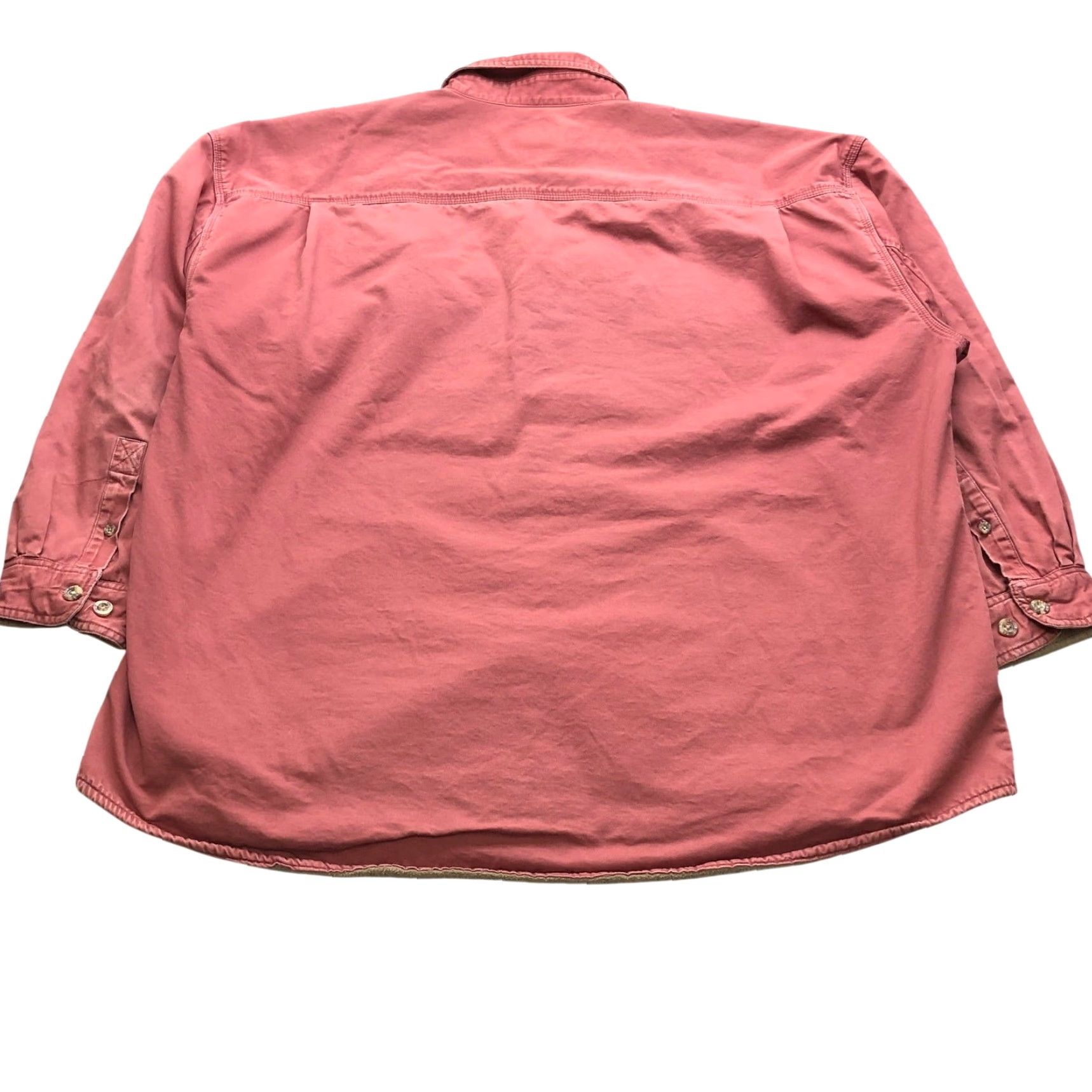 Vintage C.E. Schmidt Button-Up Shirt Mens 2XL Long Sleeve Red Canvas Fleece Lined Casual Work Shirt Size US XXL / EU 58 / 5 - 5 Thumbnail