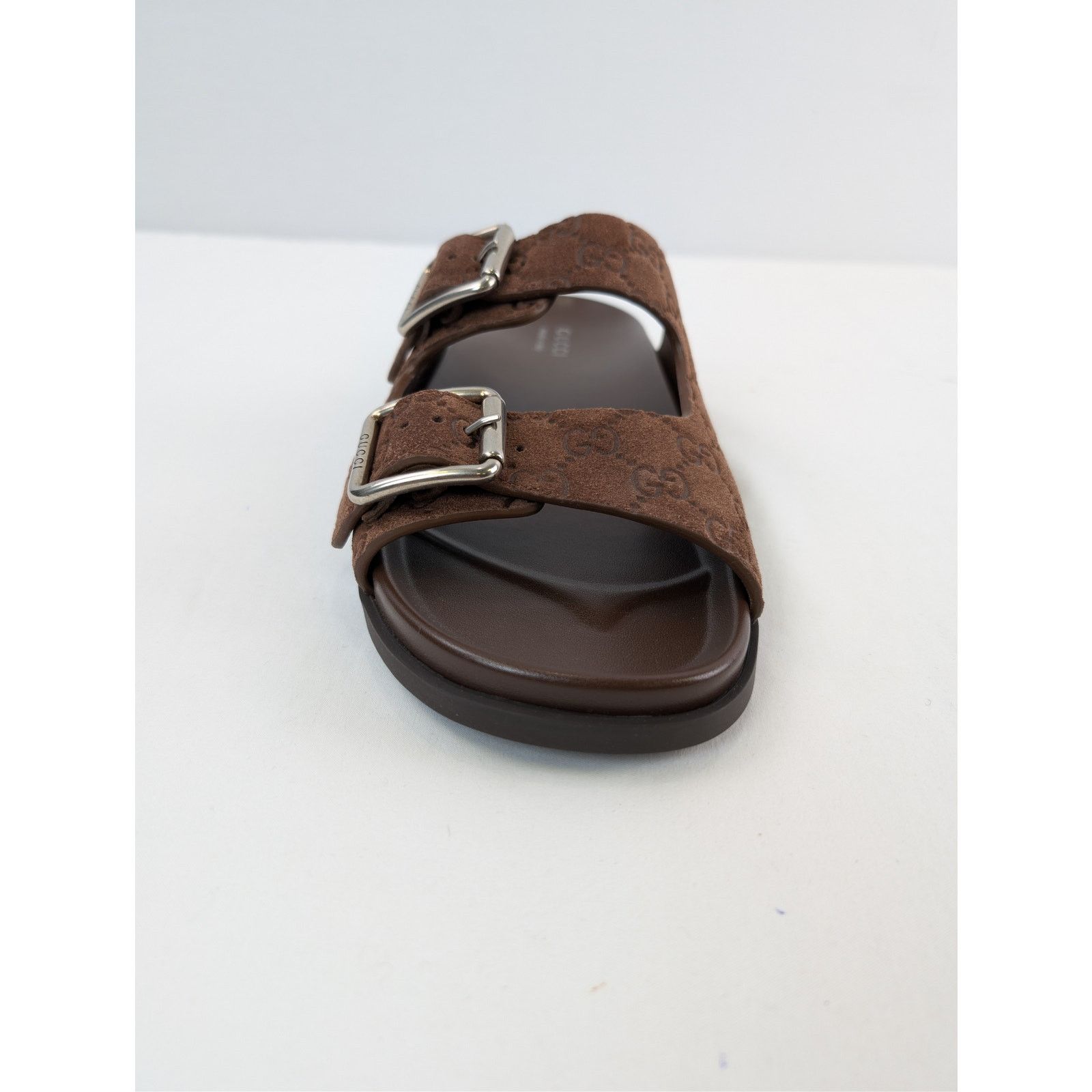 Gucci o1rshd1 Leather Slide Sandals in Brown Size US 11.5 / EU 44-45 - 13 Thumbnail