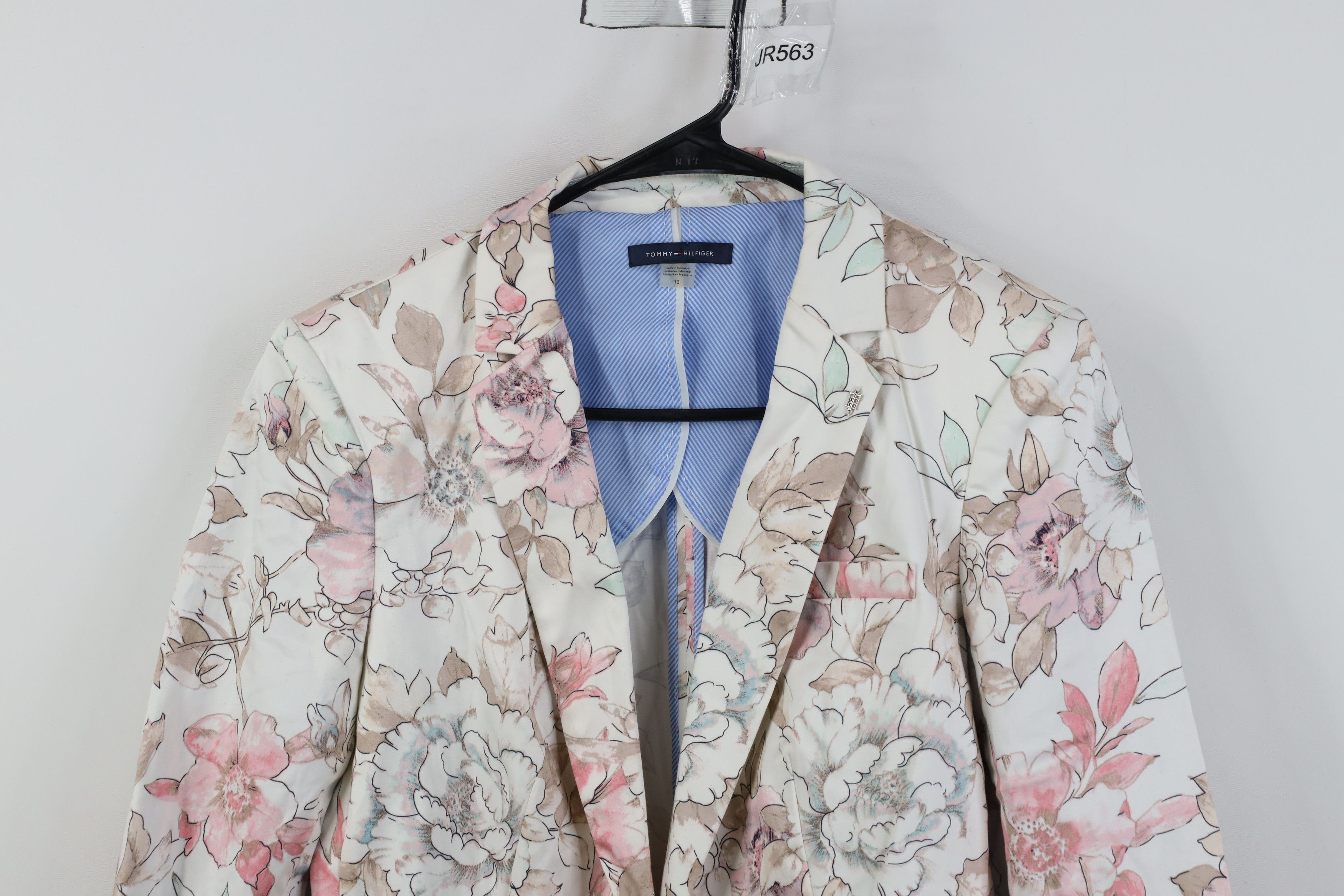 Tommy Hilfiger Tommy Hilfiger Floral One Button Suit Coat Blazer Jacket Size L / US 10 / IT 46 - 2 Thumbnail