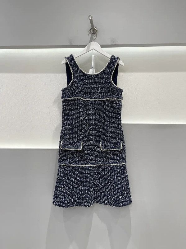 Chanel Chanel Blue Sleeveless A-Line Dress 0089 Size ONE SIZE - 1 Thumbnail
