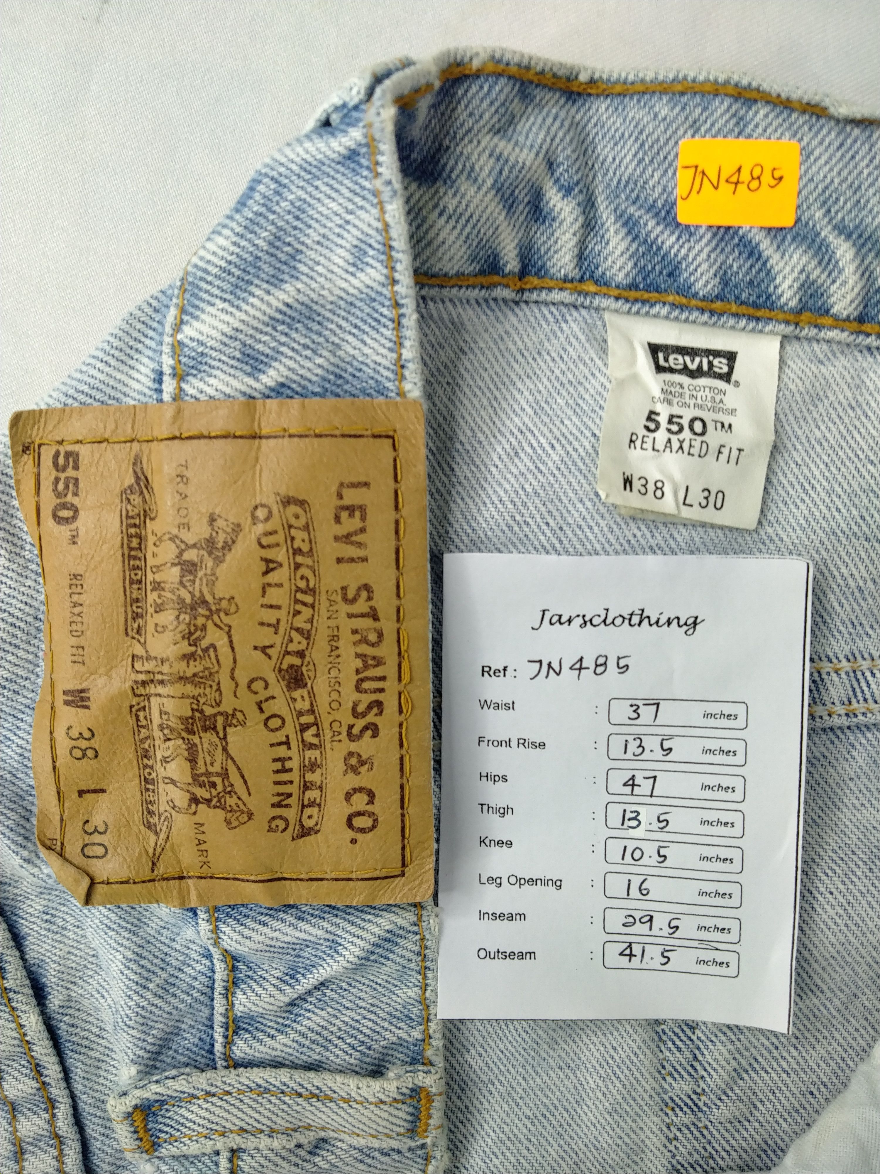 Levi's Light Wash Vintage Levi's 550 Orange Tab Denim -JN485 Size US 37 - 11 Thumbnail
