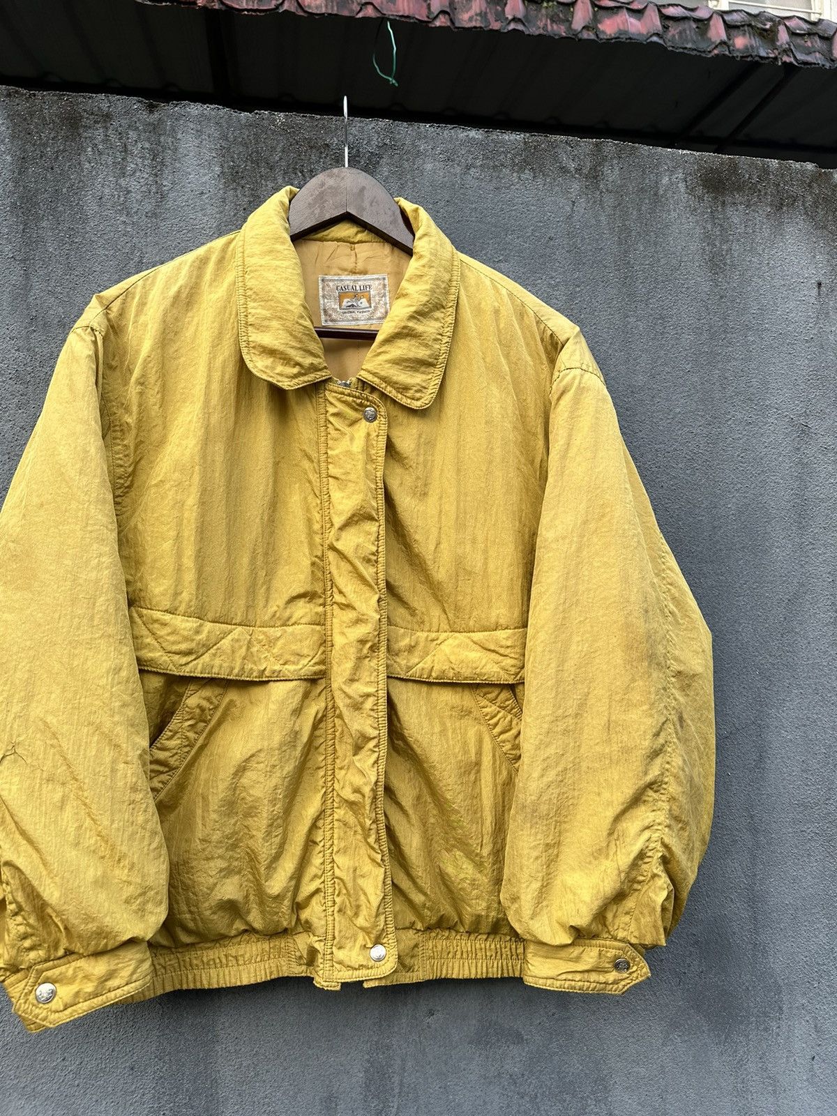 Vintage 👹Vintage Casual Life Multi Pocket Yellow Bomber Jacket Size US S / EU 44-46 / 1 - 5 Thumbnail