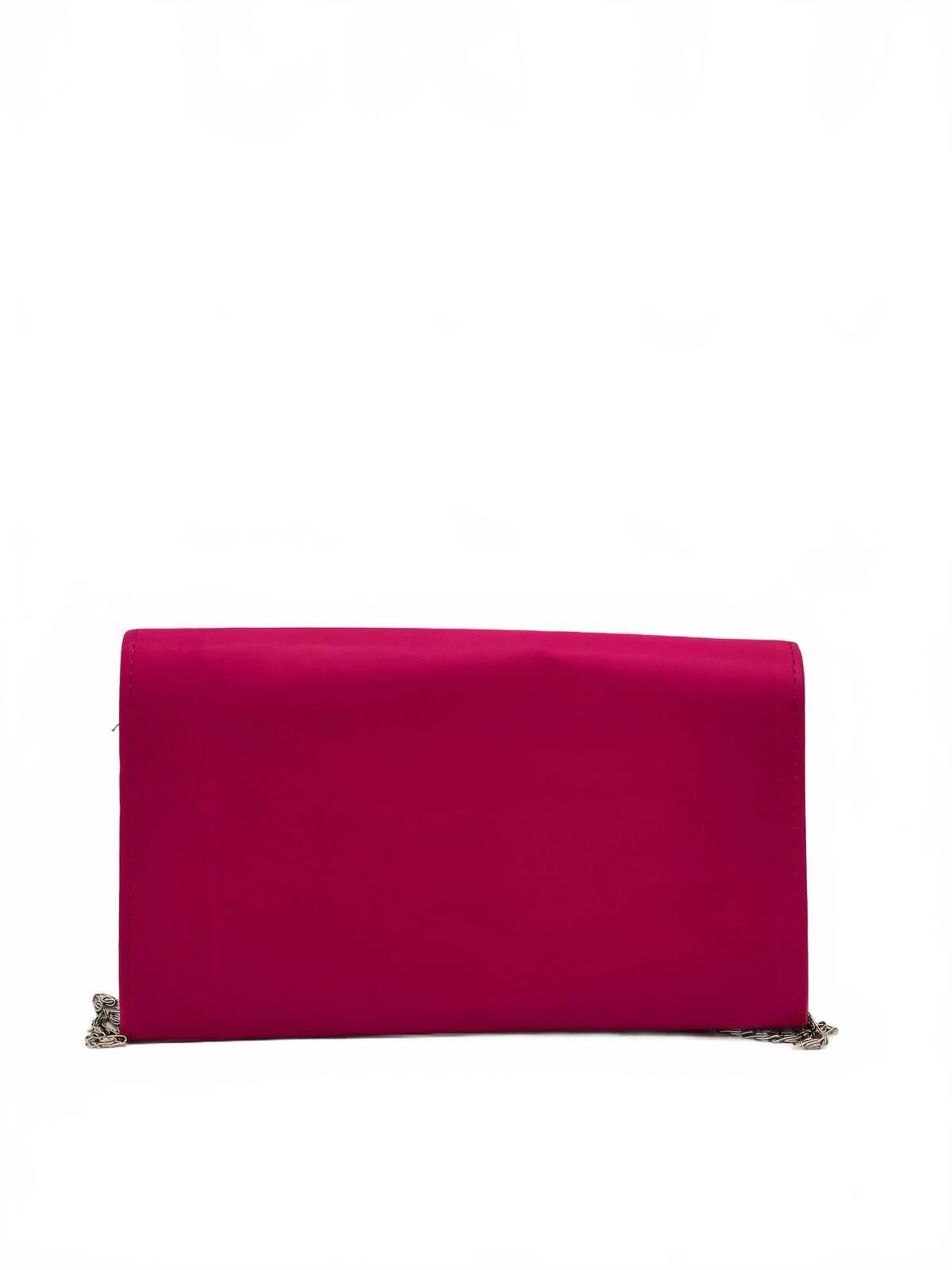 The Unbranded Brand Elegant Fuchsia Clutch Purse with Chain Strap Size ONE SIZE - 2 Thumbnail