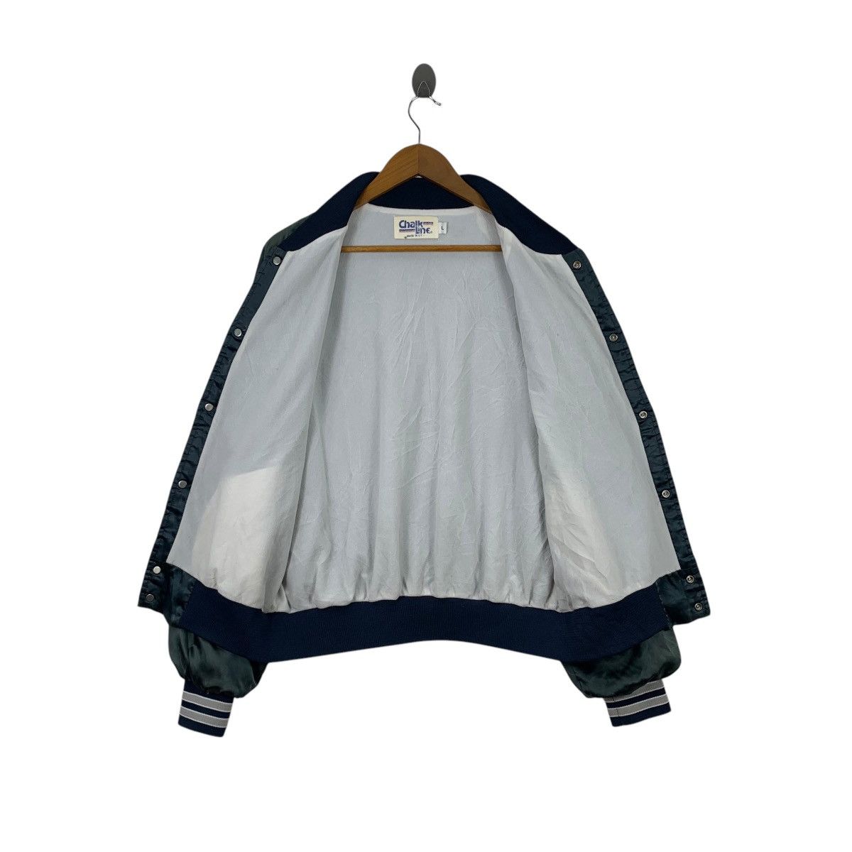 NFL Vintage DALLAS COWBOYS Chalk Line Made In Usa Varsity Jacket Size US L / EU 52-54 / 3 - 3 Thumbnail
