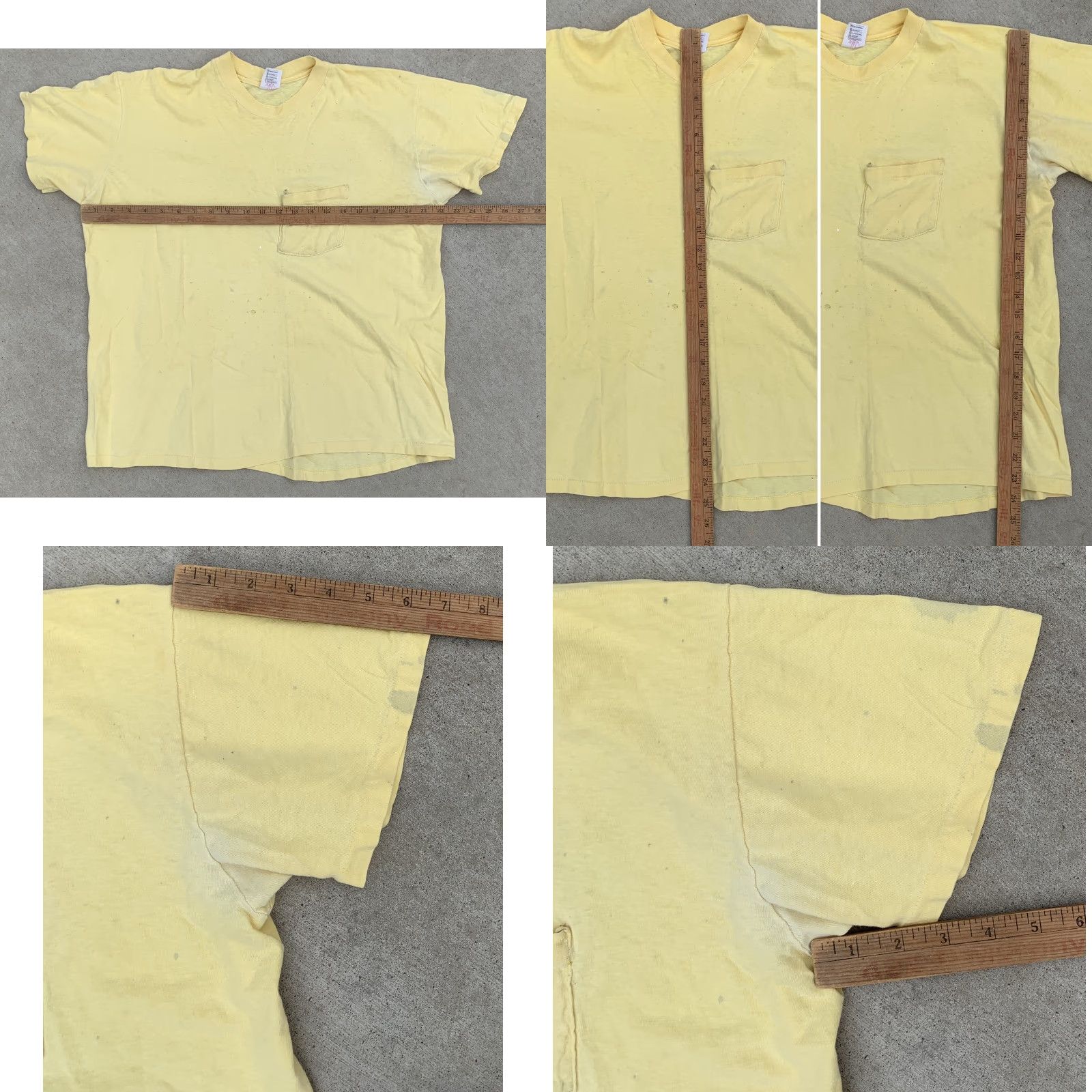 Vintage VINTAGE Stedman Graphic T-Shirt Pocket Tee USA Charles Rocketdyne Yellow XL Mens Size US XL / EU 56 / 4 - 11 Thumbnail