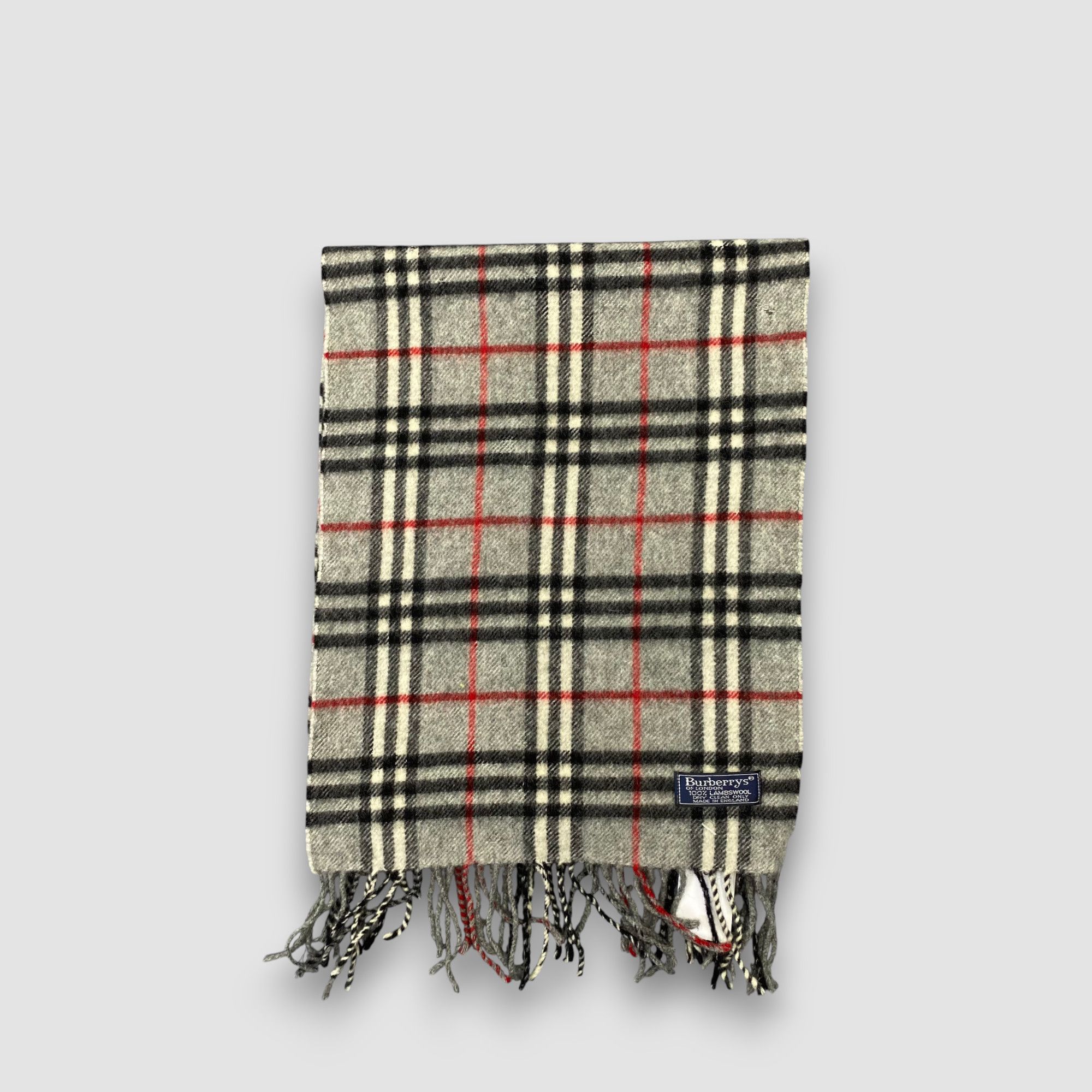 Burberry Vintage Burberrys Scarf Muffler Wool Cashmere Scarves Size ONE SIZE - 2 Thumbnail