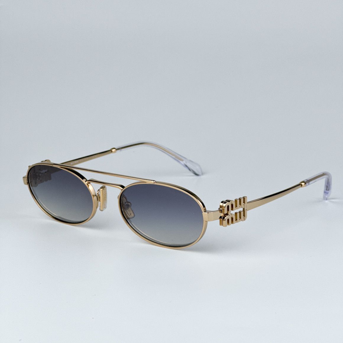 Miu Miu NEW Miu Miu MU54ZS 5AK30C LOGO Pilot Unisex Sunglasses Size ONE SIZE - 4 Thumbnail