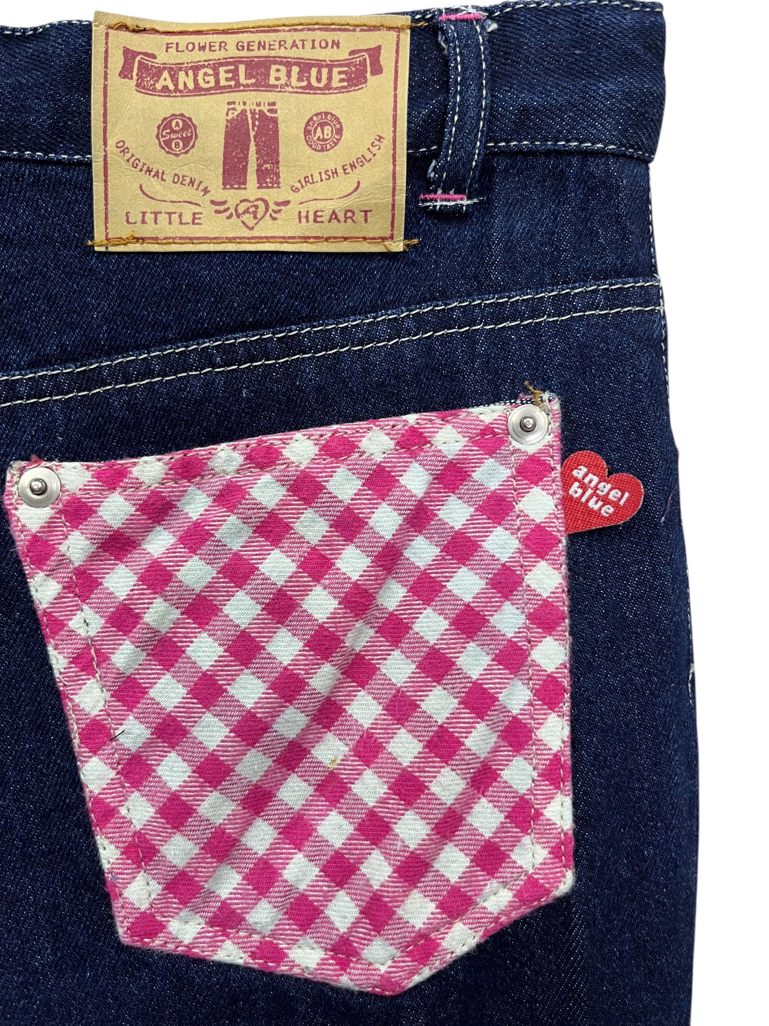 Angel Blue 💕 CUTENESS 💕Vintage ANGEL BLUE Cute Embroidery Blue Jeans Size 27" / US 4 / IT 40 - 7 Thumbnail