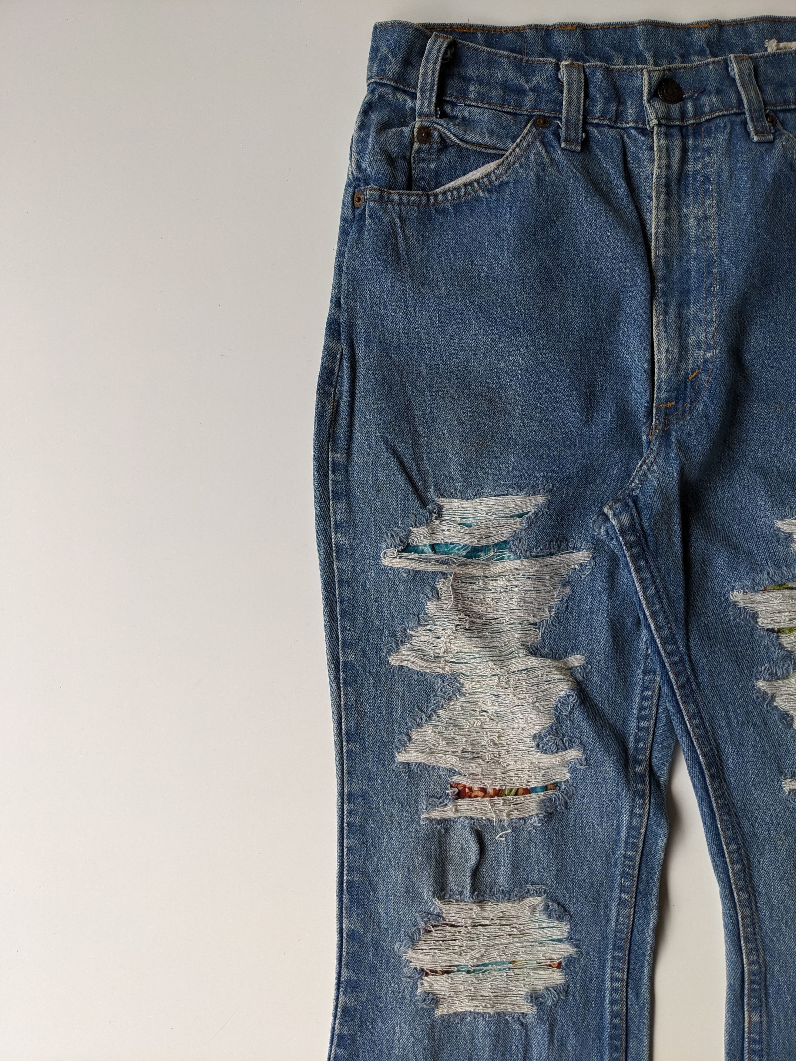 LVC × Levi's × Vintage Vintage 80s Levi's Orange tab flare patchwork Size US 32 / EU 48 - 3 Thumbnail