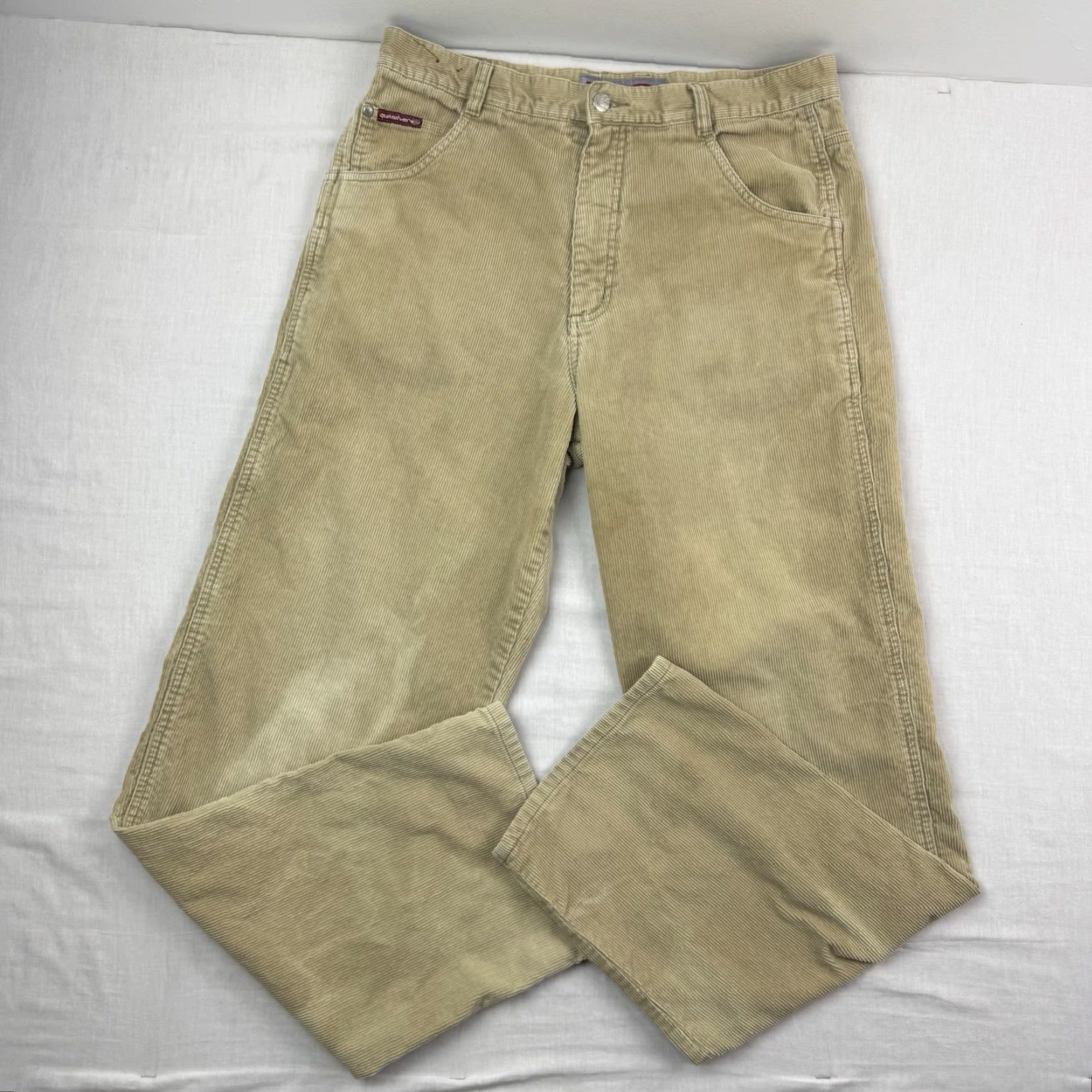 Quiksilver VINTAGE Quiksilver Corduroy Pants Adult 34x32 Khaki Relaxed Hipster Faded Surf Beige Men Regular 34 Corduroy Pants Hipster Surf Quiksilver Men Size US 34 / EU 50 - 2 Thumbnail