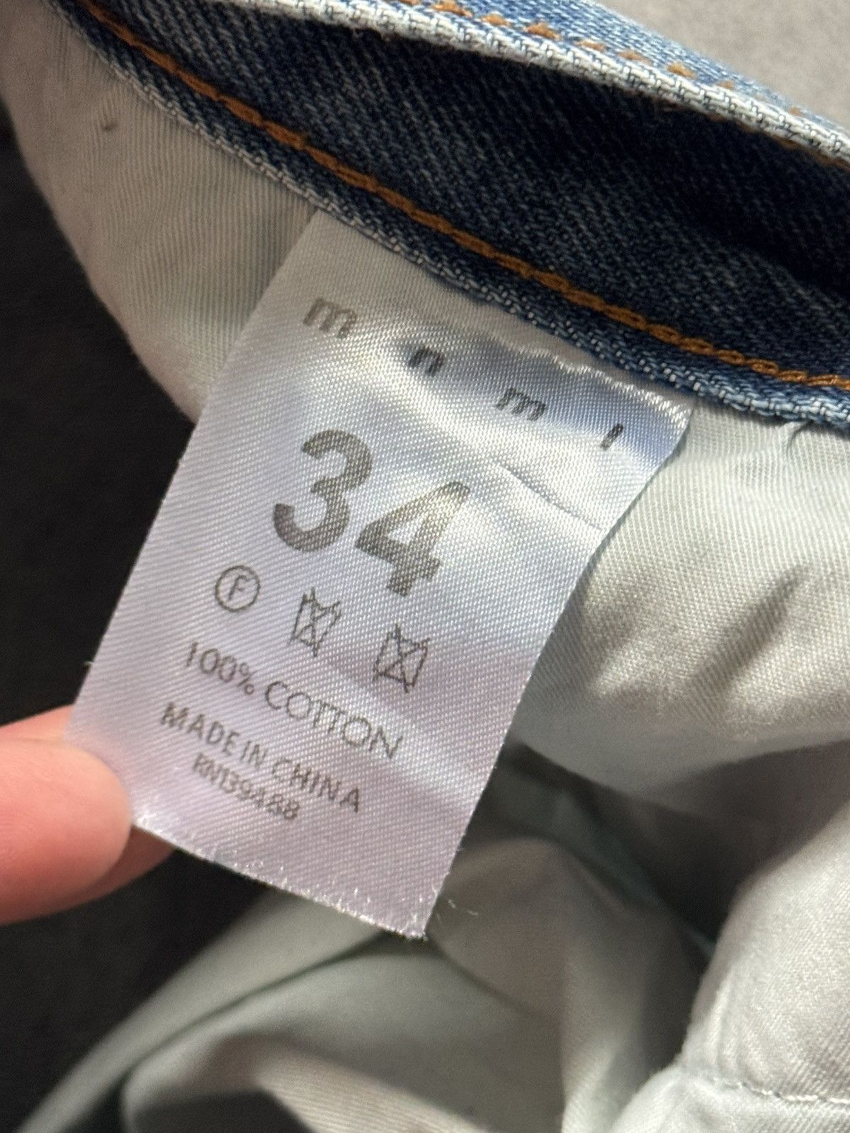 MNML MNML 34size blue denim pants jeans trousers leather inserts Size US 34 / EU 50 - 10 Thumbnail