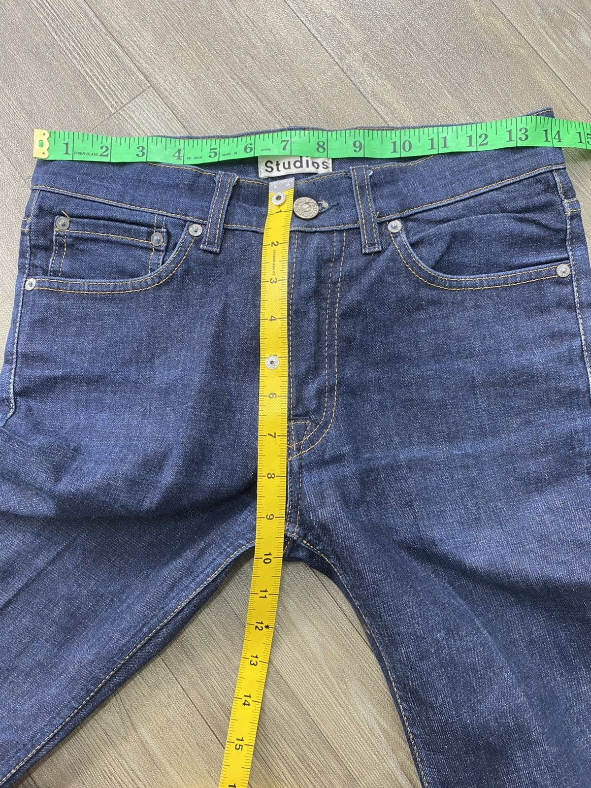 Acne Studios Luxury Acne Studios Ace Raw Gothic Skinny Blue Jeans Size US 27 - 20 Thumbnail