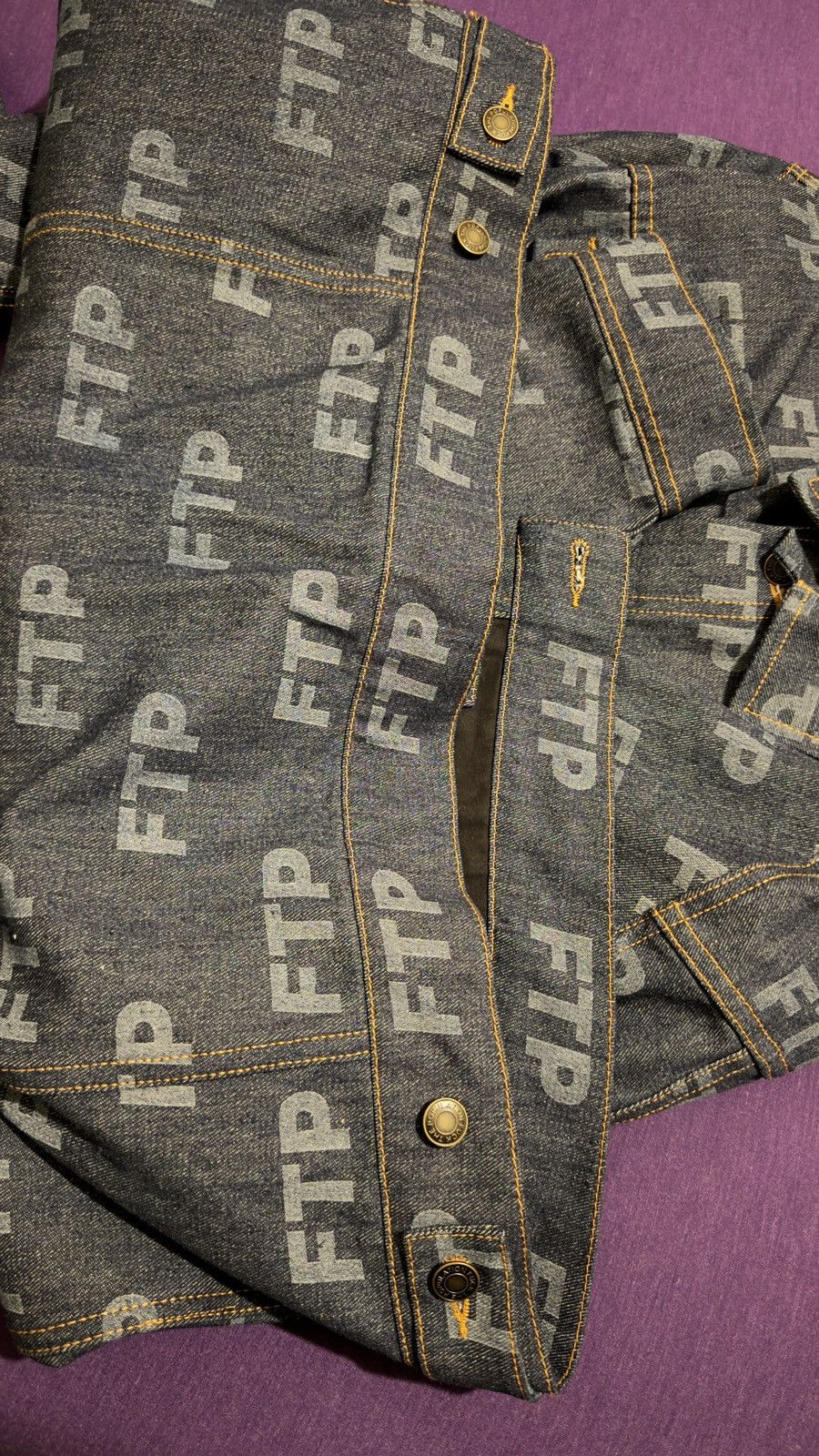 Fuck The Population FTP Denim Jacket Indigo Size US XXL / EU 58 / 5 - 2 Thumbnail