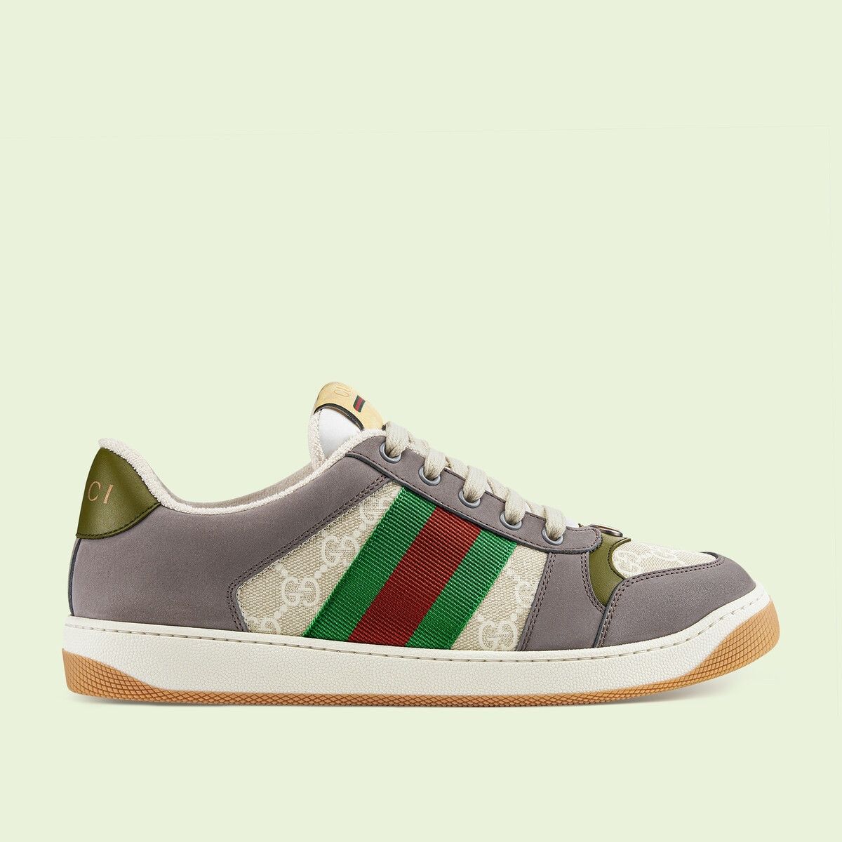 Gucci o1s1wg110625 Screener Sneakers With Web in Multicolor Size US 12.5 / EU 45-46 - 1 Thumbnail