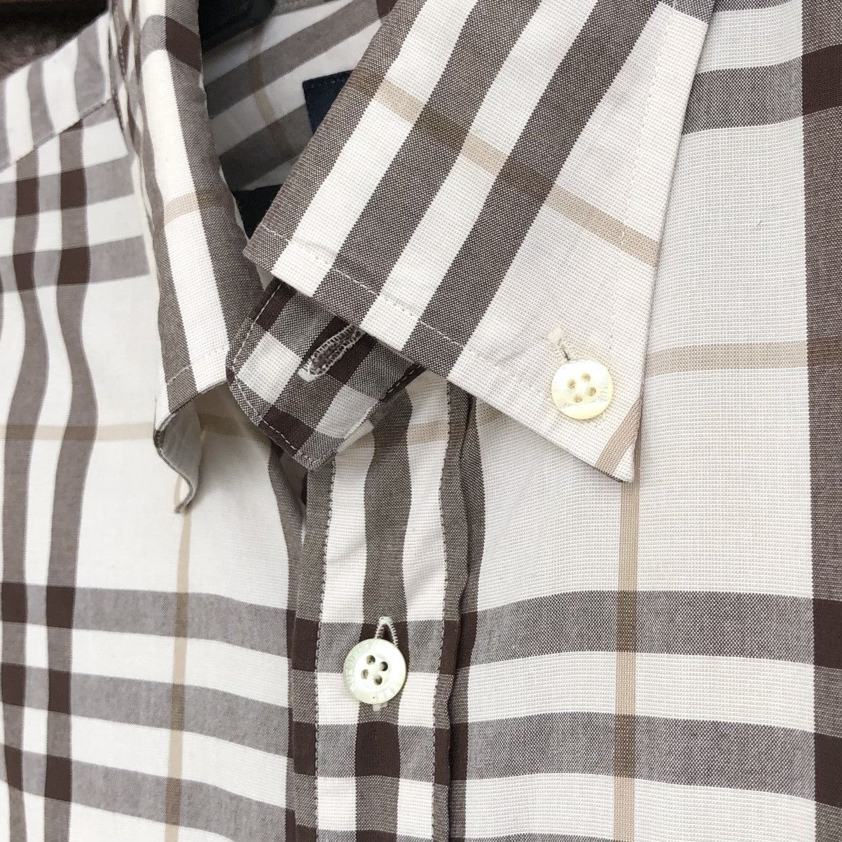 Burberry Burberry Checked Cotton Novacheck Short Sleeves Size US L / EU 52-54 / 3 - 4 Thumbnail