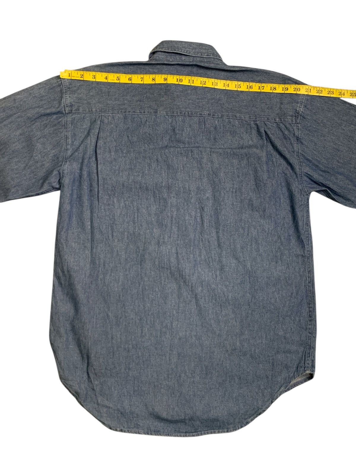 Japanese Brand Rare Design F.R.E.S.C.O Soft Denim Button Up Shirts Size US M / EU 48-50 / 2 - 9 Thumbnail