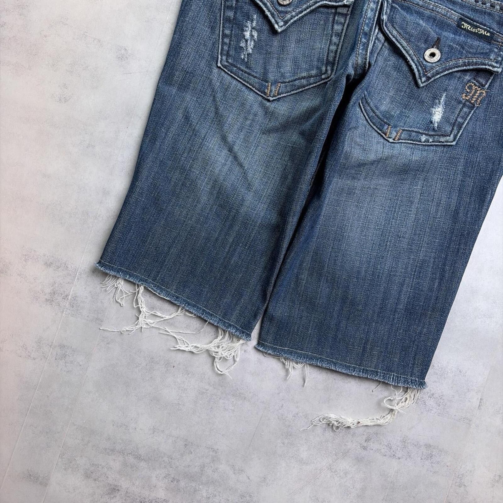 Other Y2K Miss Me Grunge Gothic Capri Denim Jorts Size 42" / US 20 - 3 Thumbnail