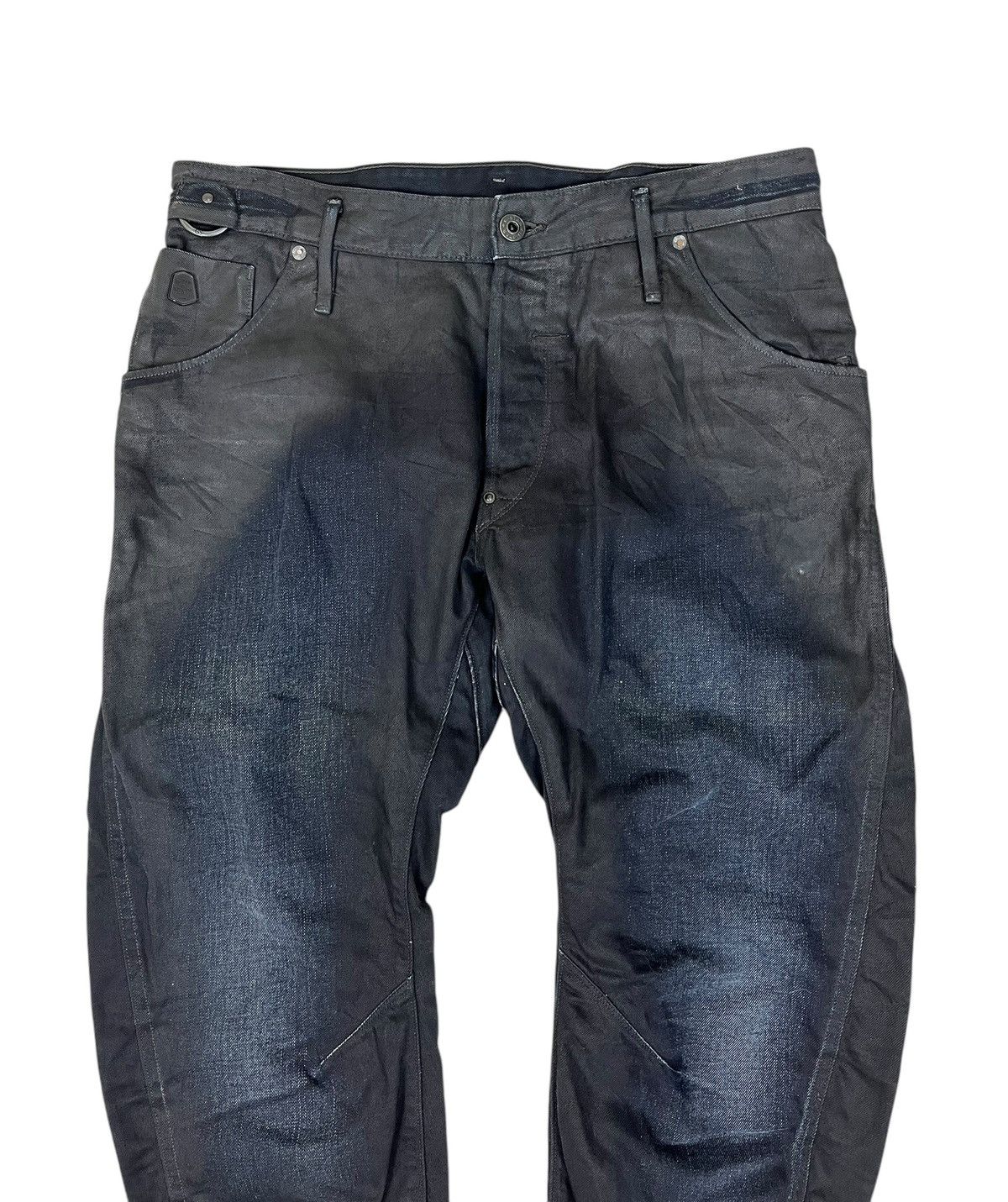 G-Star Gstar Black Wax Loose Tapered Jeans Size US 34 / EU 50 - 3 Thumbnail