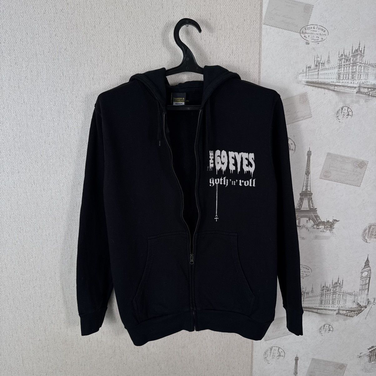 Other Vintage The 69 eyes Hoodie 00s Gothic Rock Skull Black L Size US L / EU 52-54 / 3 - 13 Thumbnail