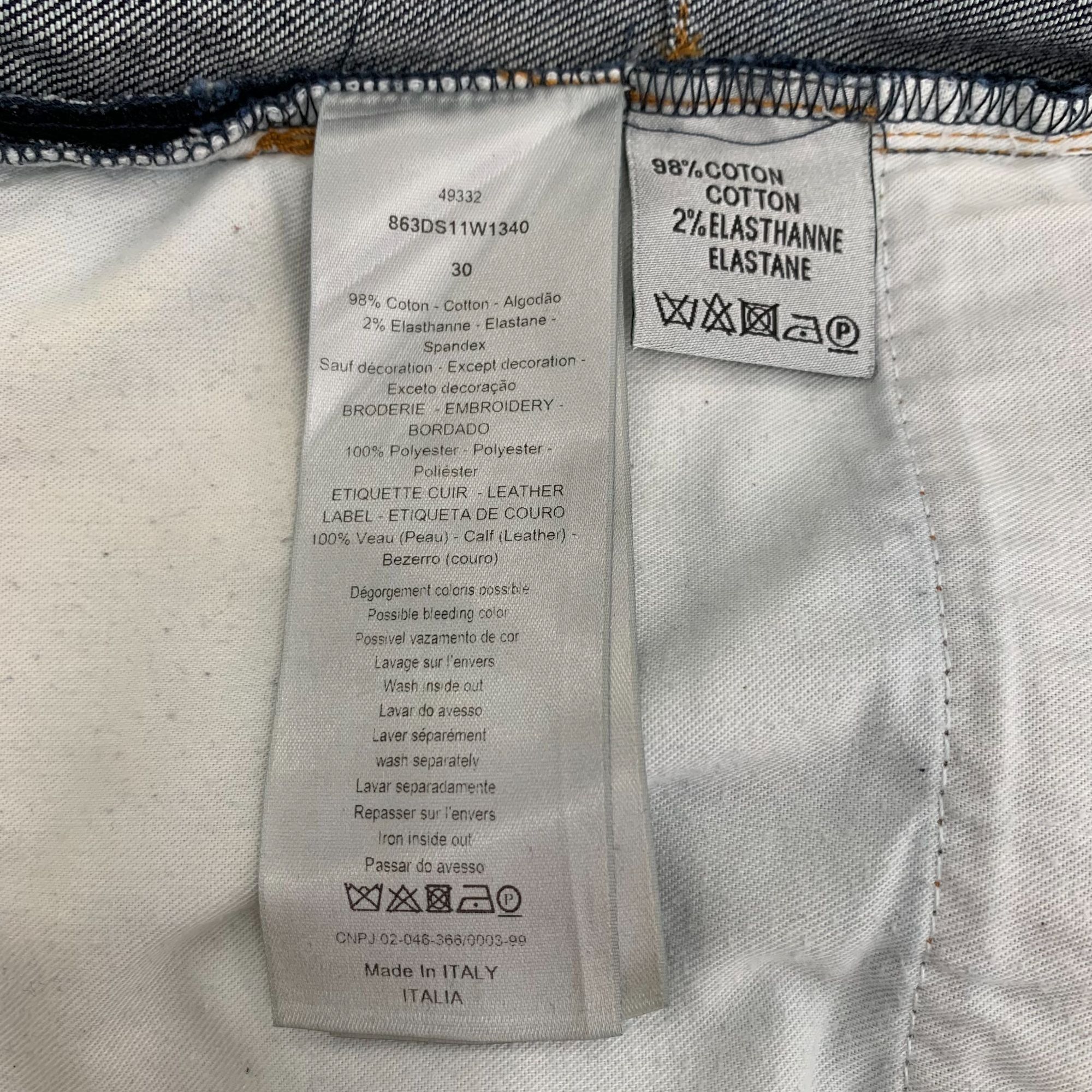 Dior Dior Dark Blue Slim-Fit Denim Jeans Made In Italy Size Size 30" / US 8 / IT 44 - 3 Thumbnail