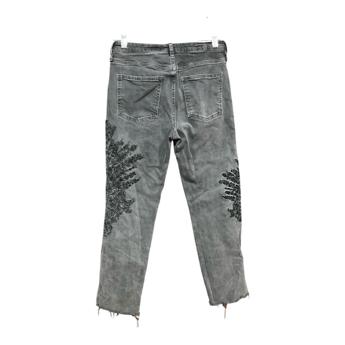 Free People Free People Jeans Women 28 Gray Black Embroidered Size 28" / US 6 / IT 42 - 3 Thumbnail